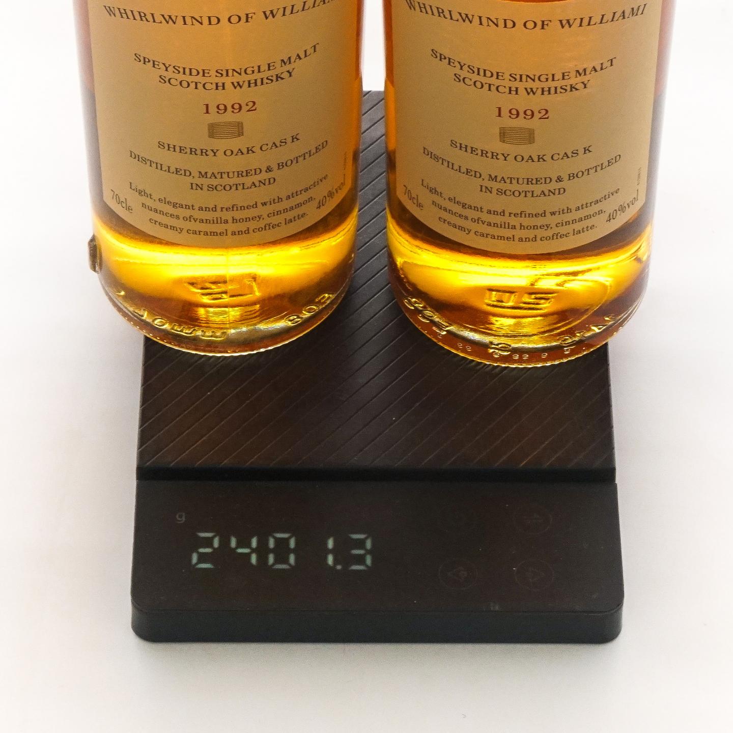 秘密斯佩塞 1992 Whirlwind of Williami 雪莉桶 2瓶组 单麦