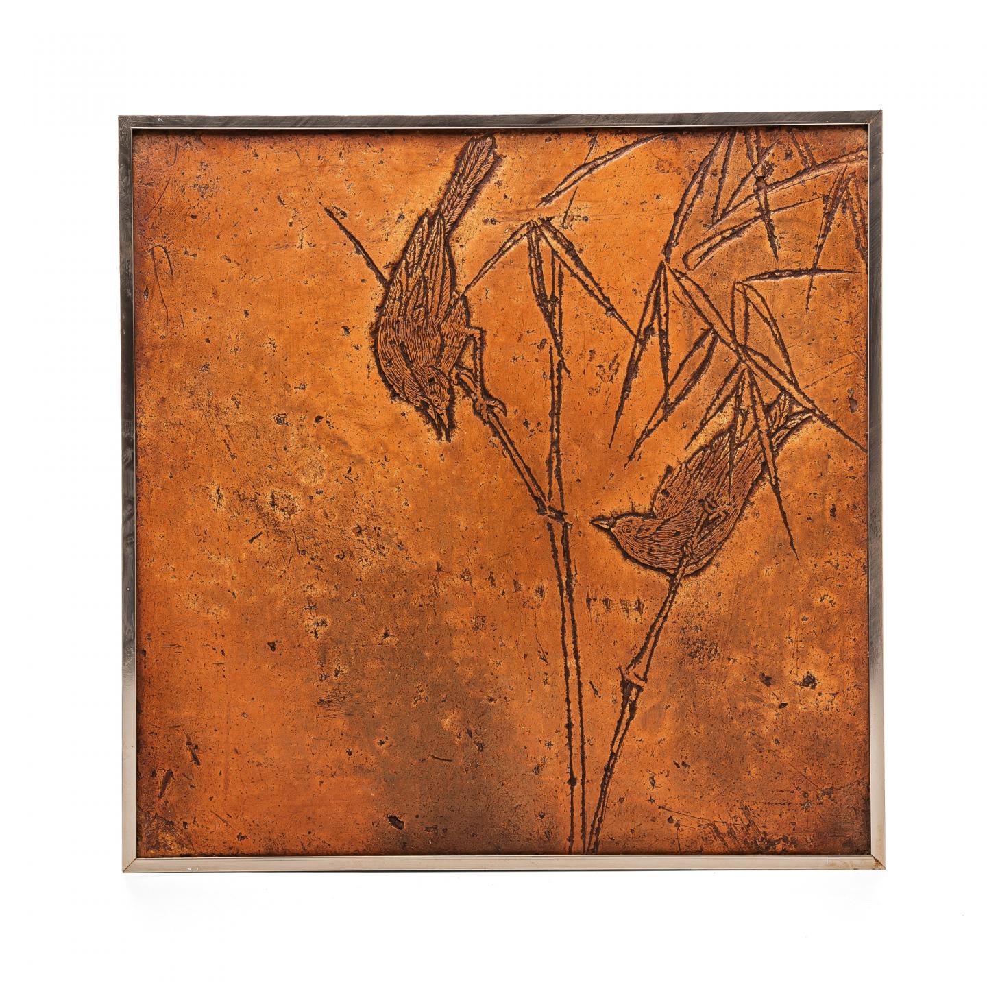 高博峰 《竹雀一》 规格：31.5cm X 31.5cm X 5cm