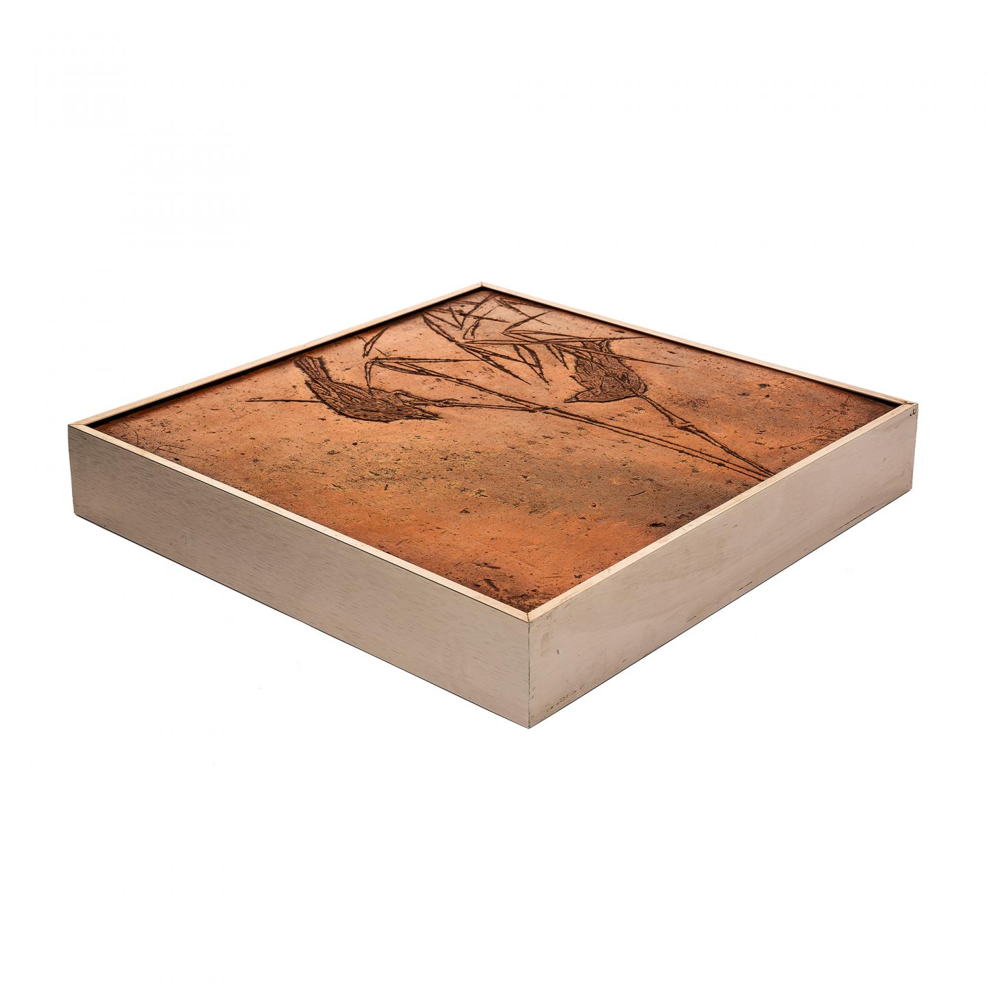 高博峰 《竹雀一》 规格：31.5cm X 31.5cm X 5cm