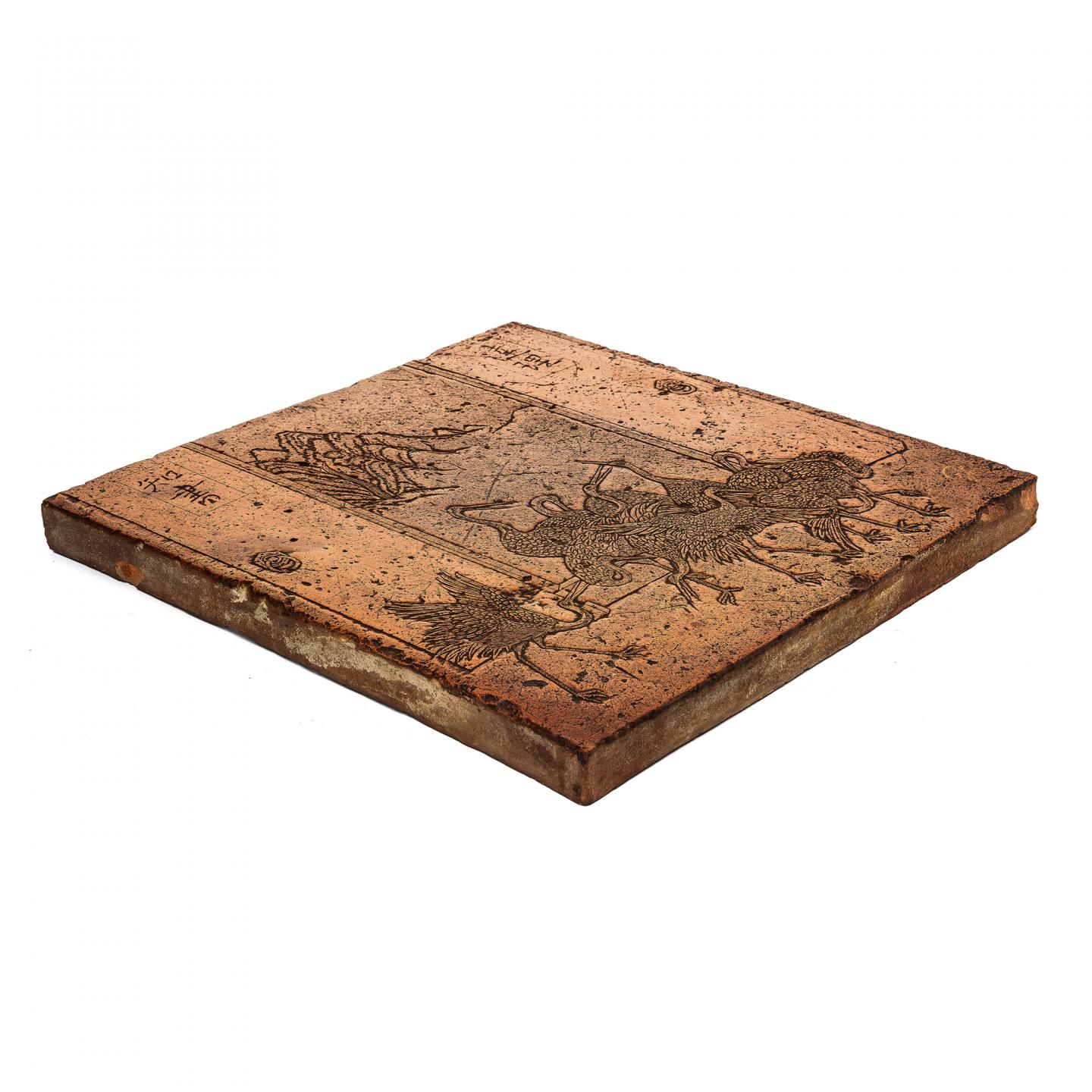 高博峰 《鹤落前庭》 规格：40cm X 40cm X 3cm