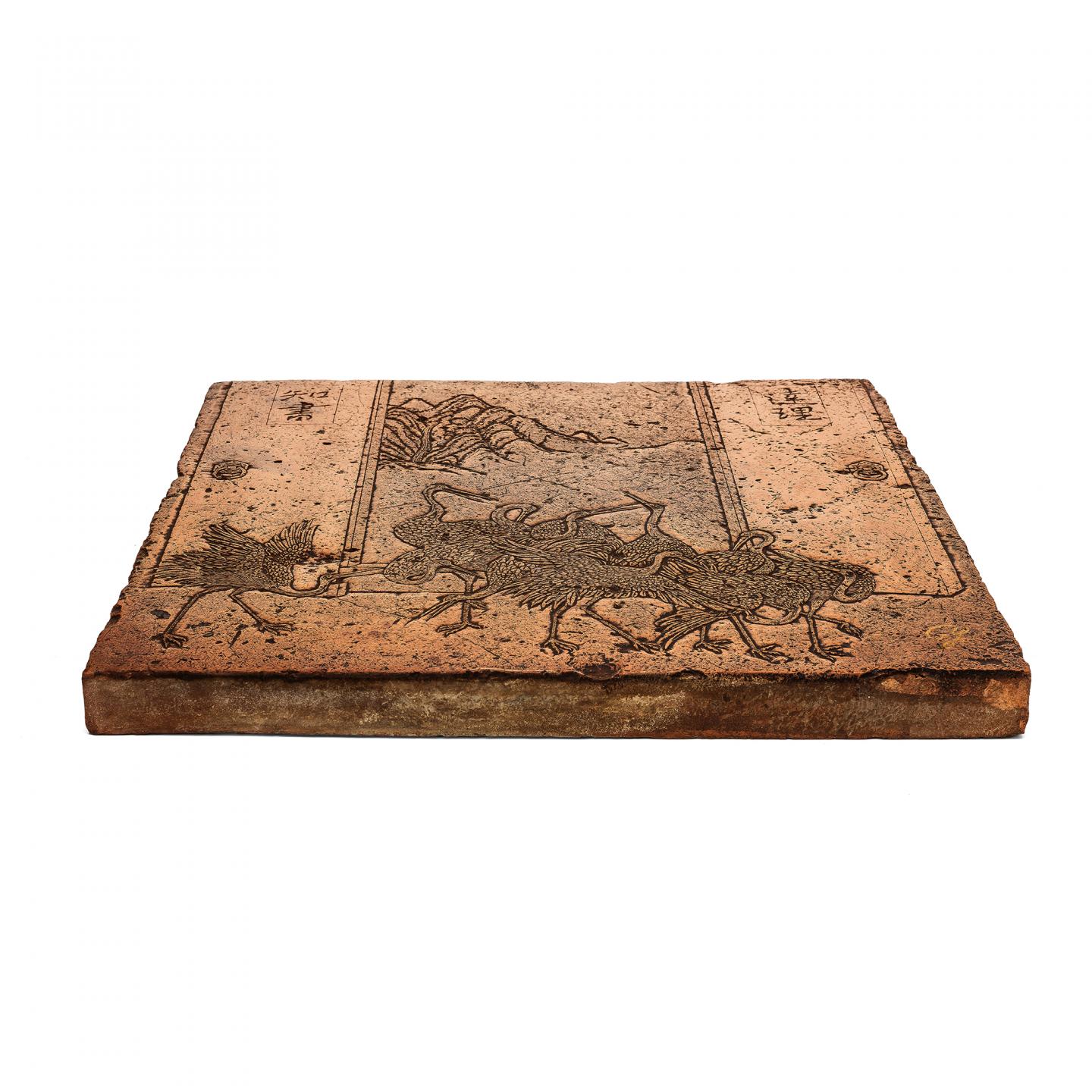 高博峰 《鹤落前庭》 规格：40cm X 40cm X 3cm