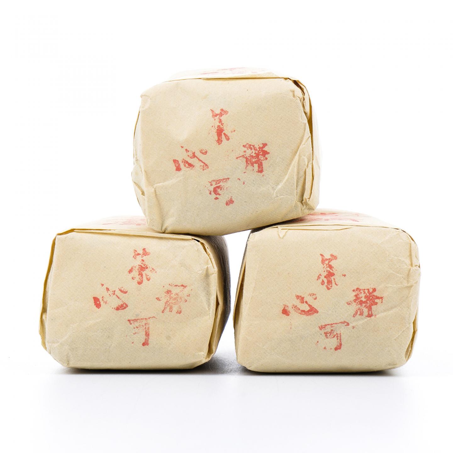 上世纪九十年代 中茶出口金记茶行 甲级正岩素馨兰 3包*50克