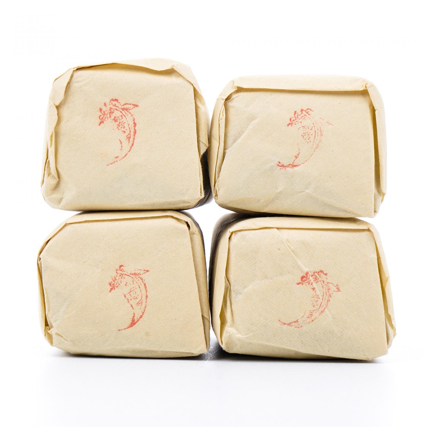 上世纪九十年代 中茶出口金记茶行 甲级正岩素馨兰 4包*50克