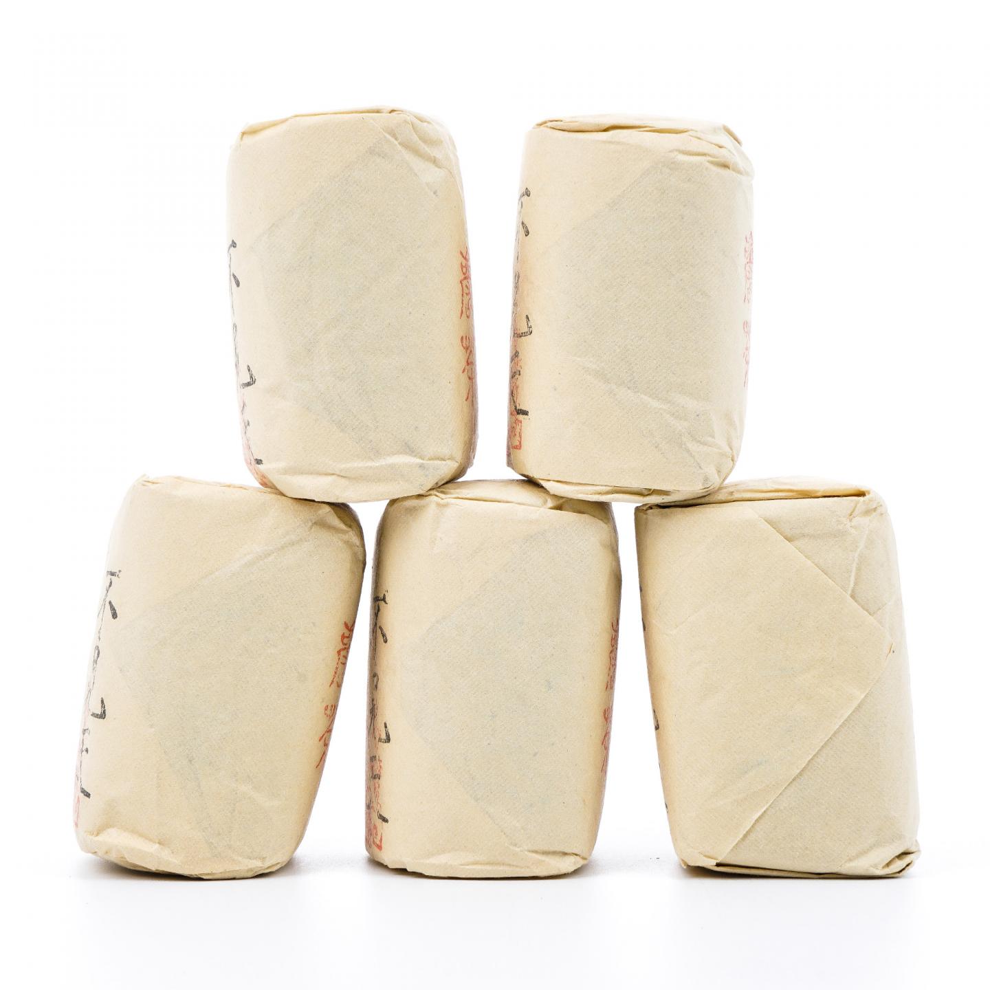 上世纪九十年代 中茶公司出口金记茶行 甲级武夷名枞不见天 5包*50克