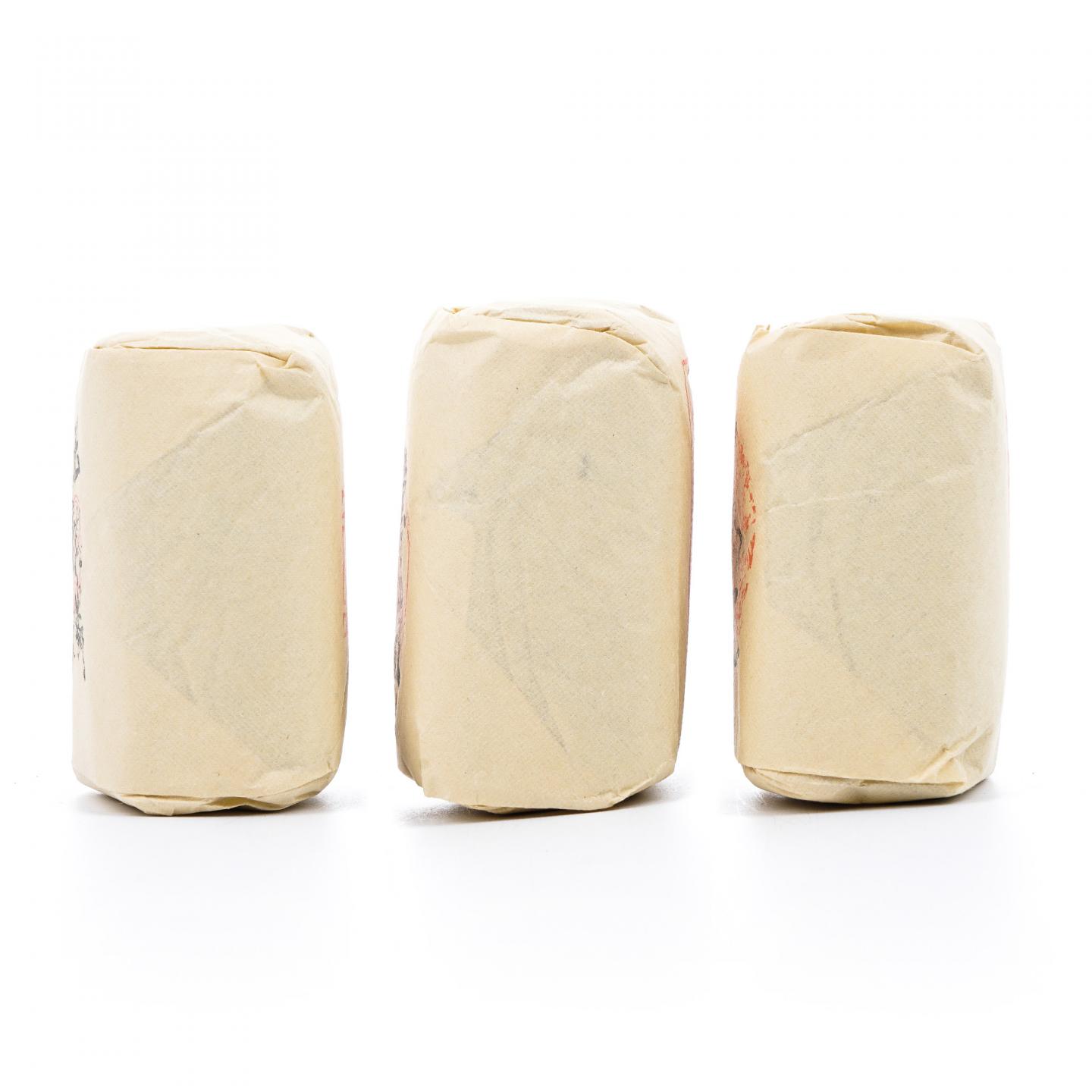 九十年代 中茶公司出口金记茶行 玉麒麟+白鸡冠+寿眉 3包*50g