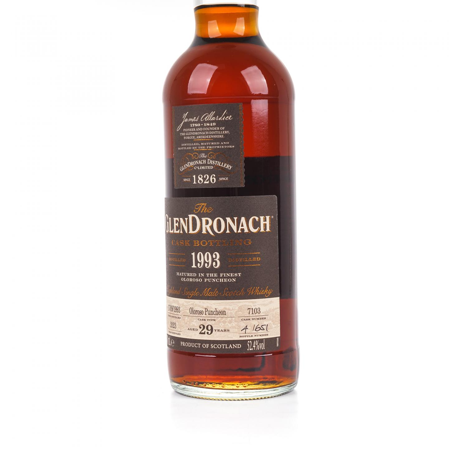 Glendronach 格兰多纳 29年 1993-2023 雪莉桶#7103