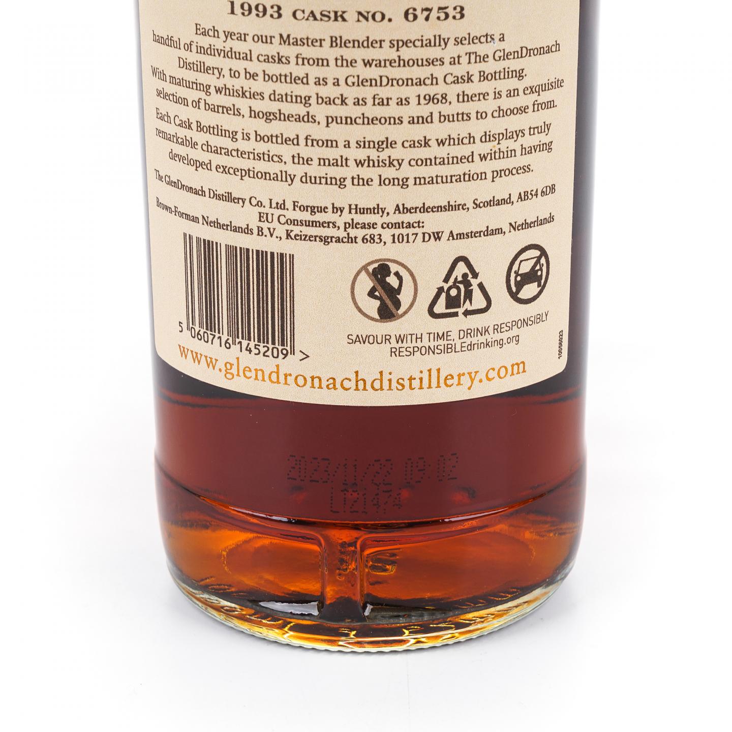 Glendronach 格兰多纳 30年 1993-2023 雪莉桶#6753