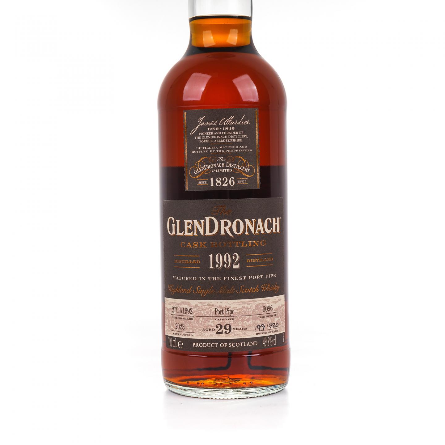 Glendronach 格兰多纳 29年 1992-2023 单桶#6096 行货 非原盒 700ml