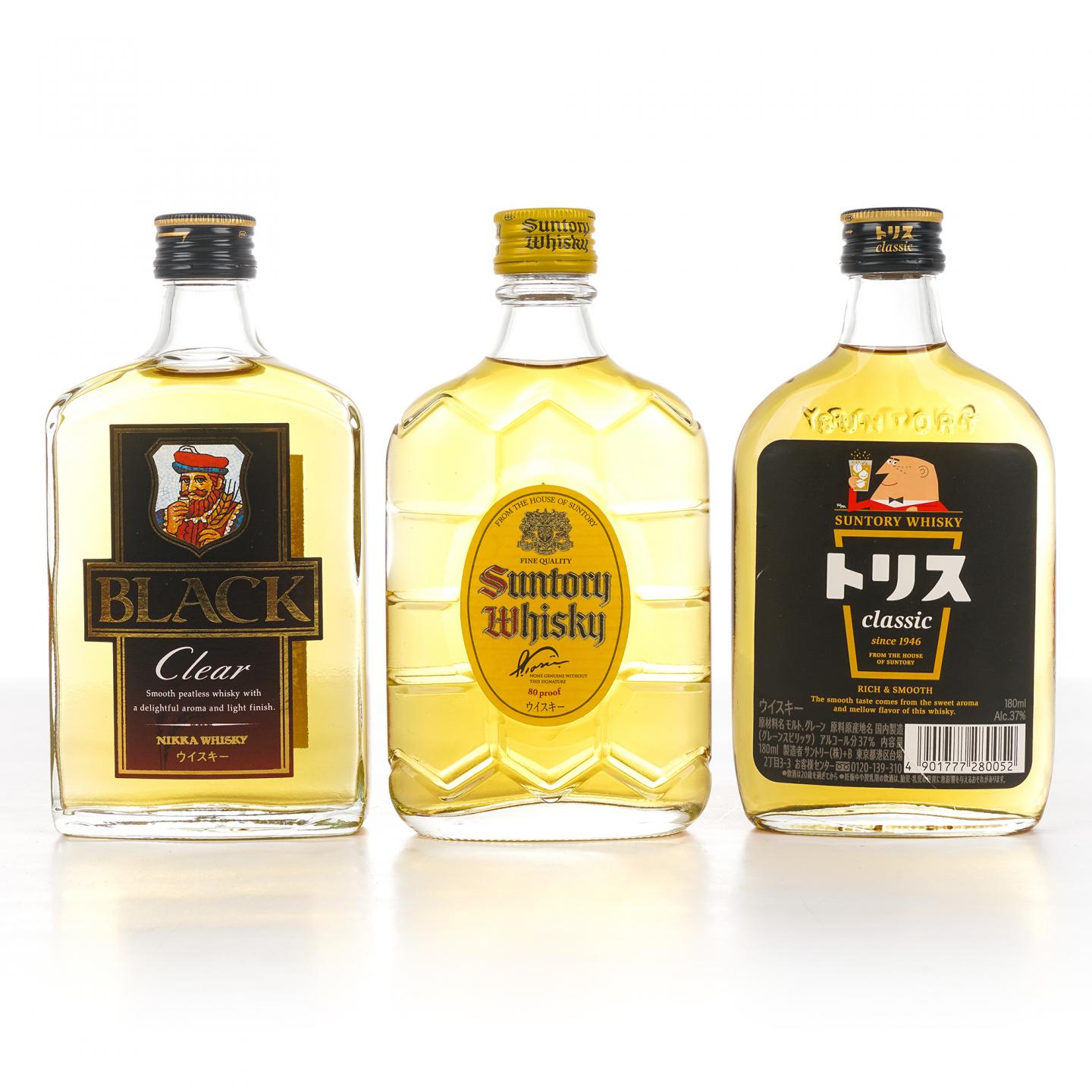 三得利 EXPO’70/角瓶/Classic/Royal 12年+山崎蒸溜所限定+静冈 M+Nikka Black 7瓶组