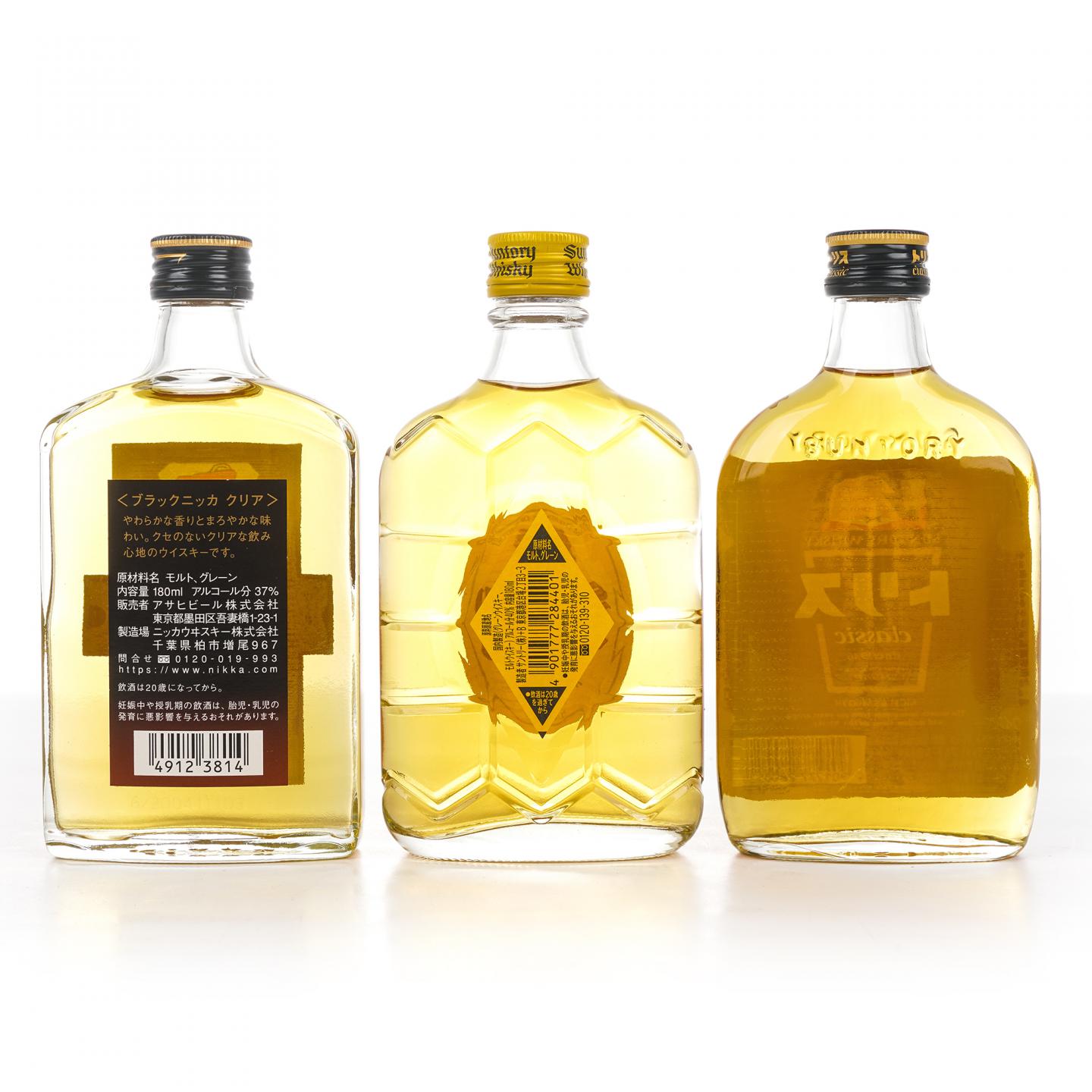 三得利 EXPO’70/角瓶/Classic/Royal 12年+山崎蒸溜所限定+静冈 M+Nikka Black 7瓶组