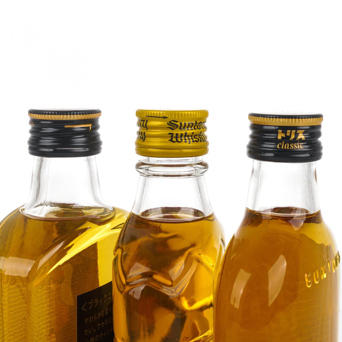 三得利 EXPO’70/角瓶/Classic/Royal 12年+山崎蒸溜所限定+静冈 M+Nikka Black 7瓶组