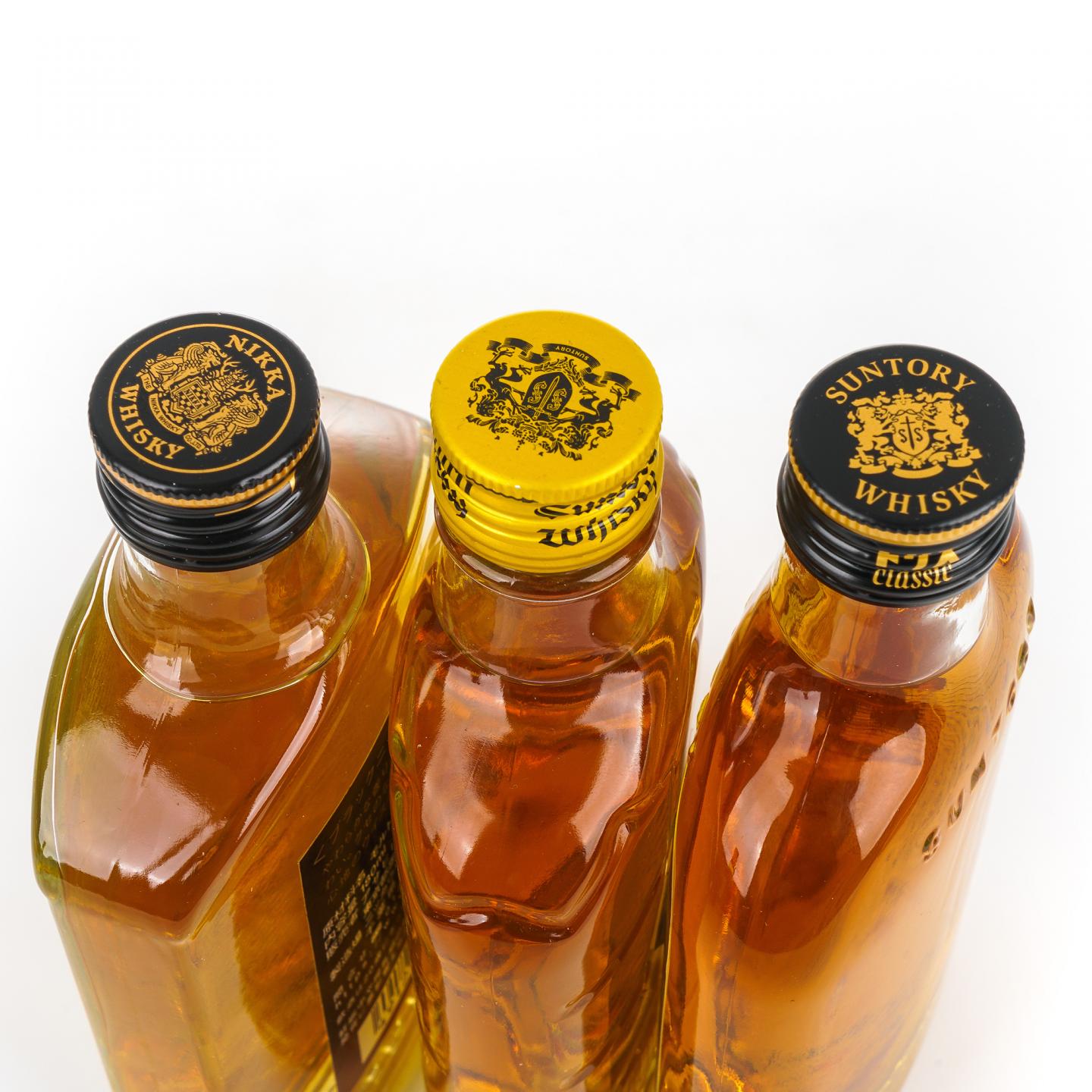 三得利 EXPO’70/角瓶/Classic/Royal 12年+山崎蒸溜所限定+静冈 M+Nikka Black 7瓶组