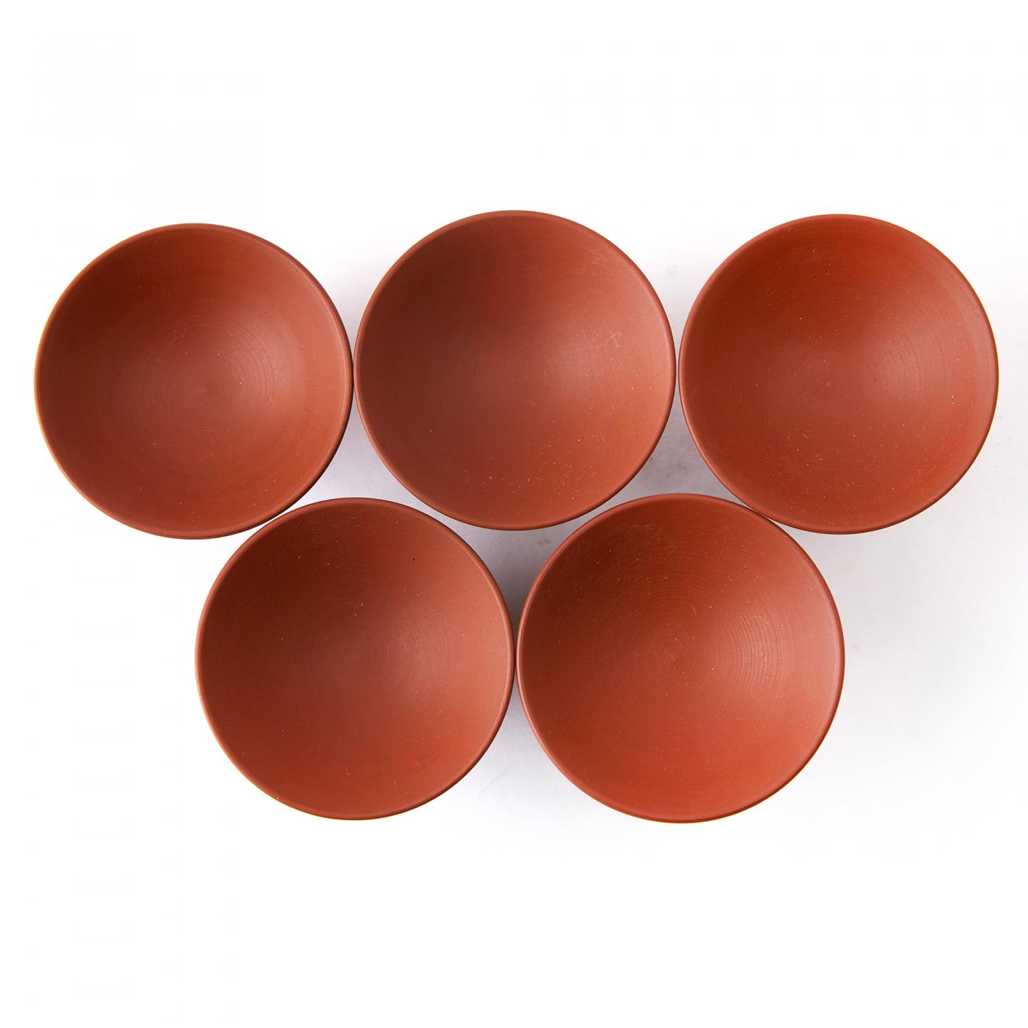 都筑陶元｜昭和时期 朱泥手刻诗文常滑烧德利组