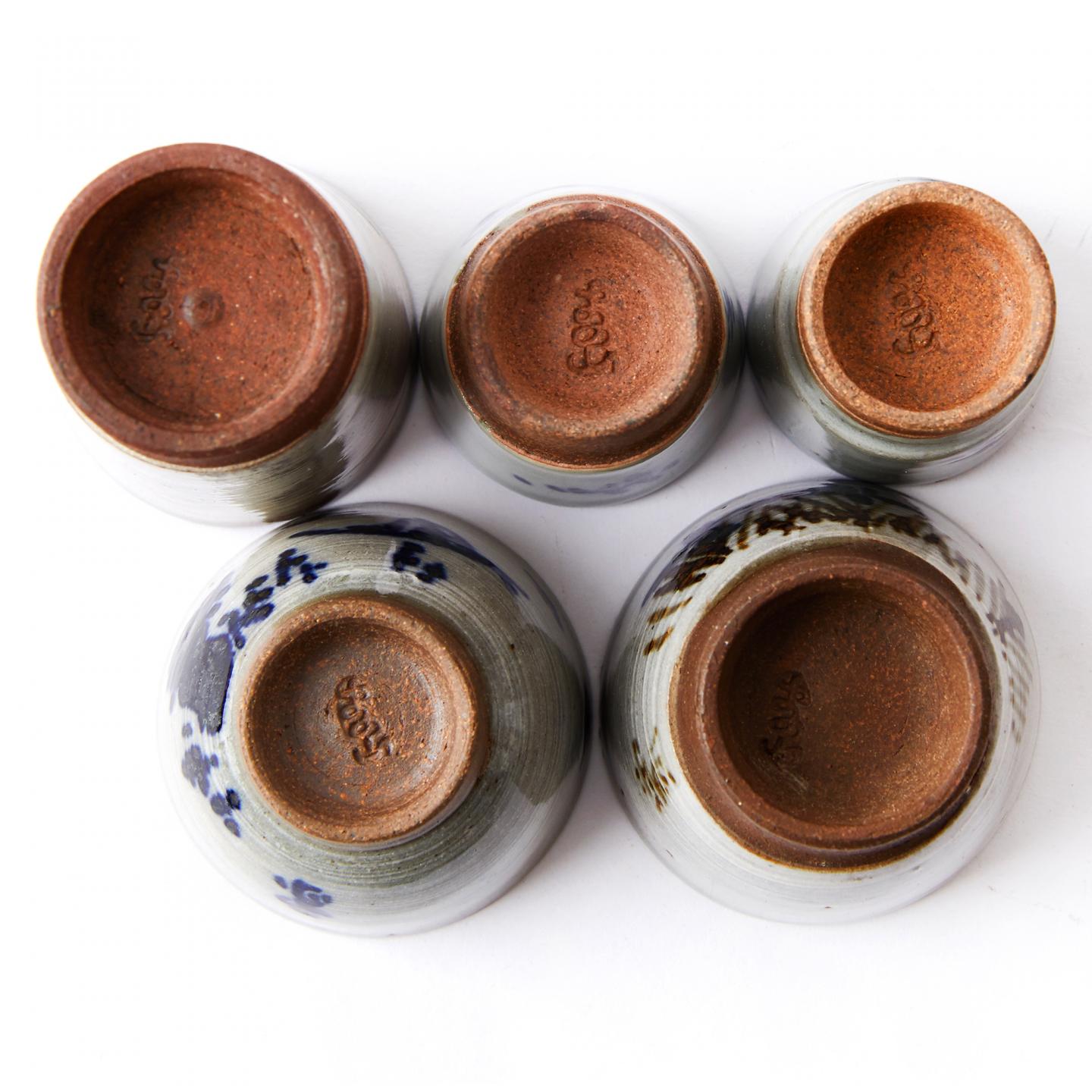 象堂作｜昭和时期 纯手绘真野山烧德利杯组（8杯）