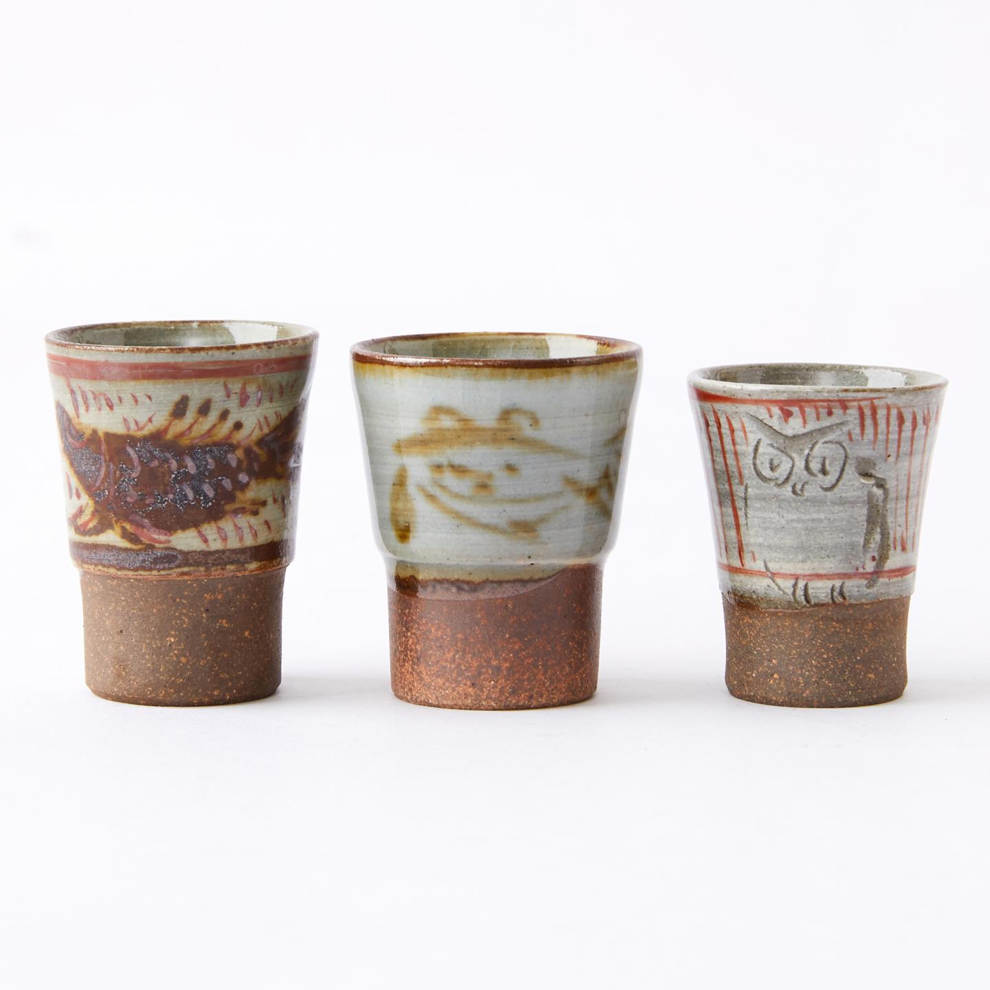 象堂作｜昭和时期 纯手绘真野山烧德利杯组（8杯）