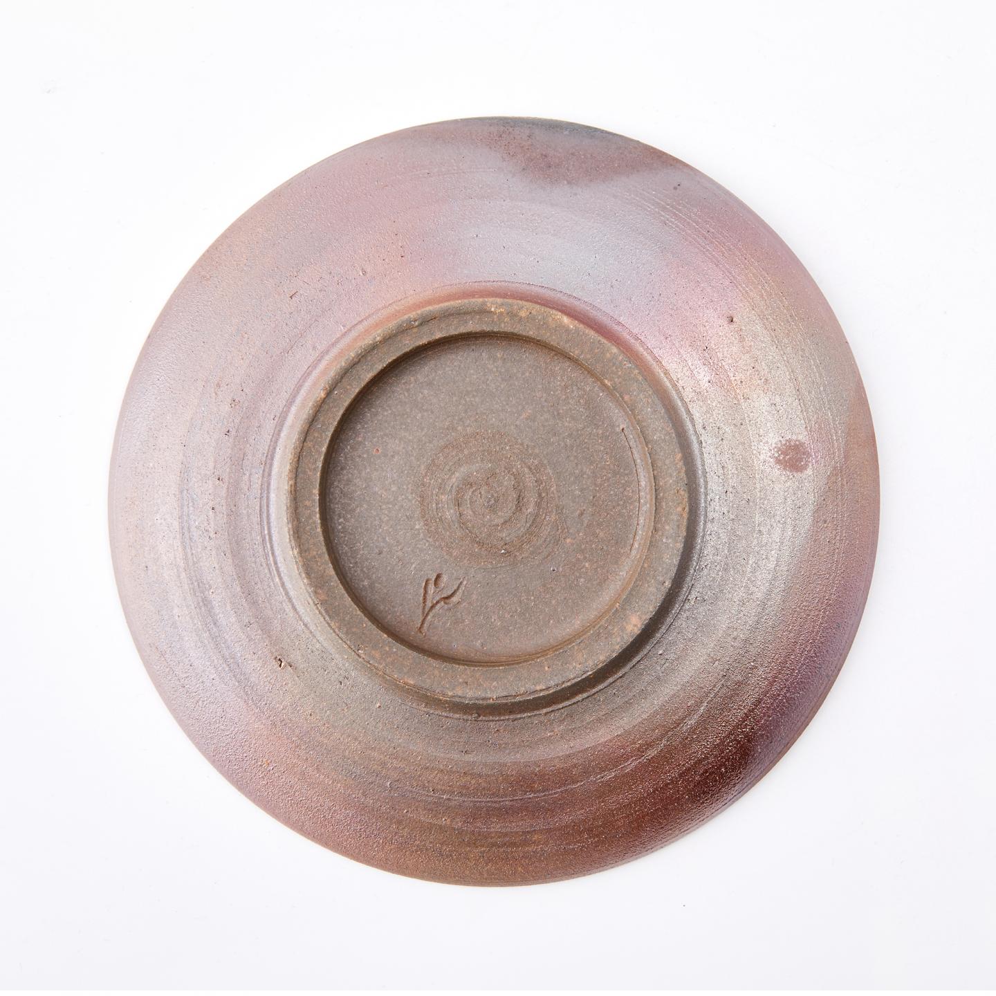 榊原芳山｜昭和时期 本手作胡麻落灰备前烧小尺寸宝瓶（配名家壶承 牧田博义作）