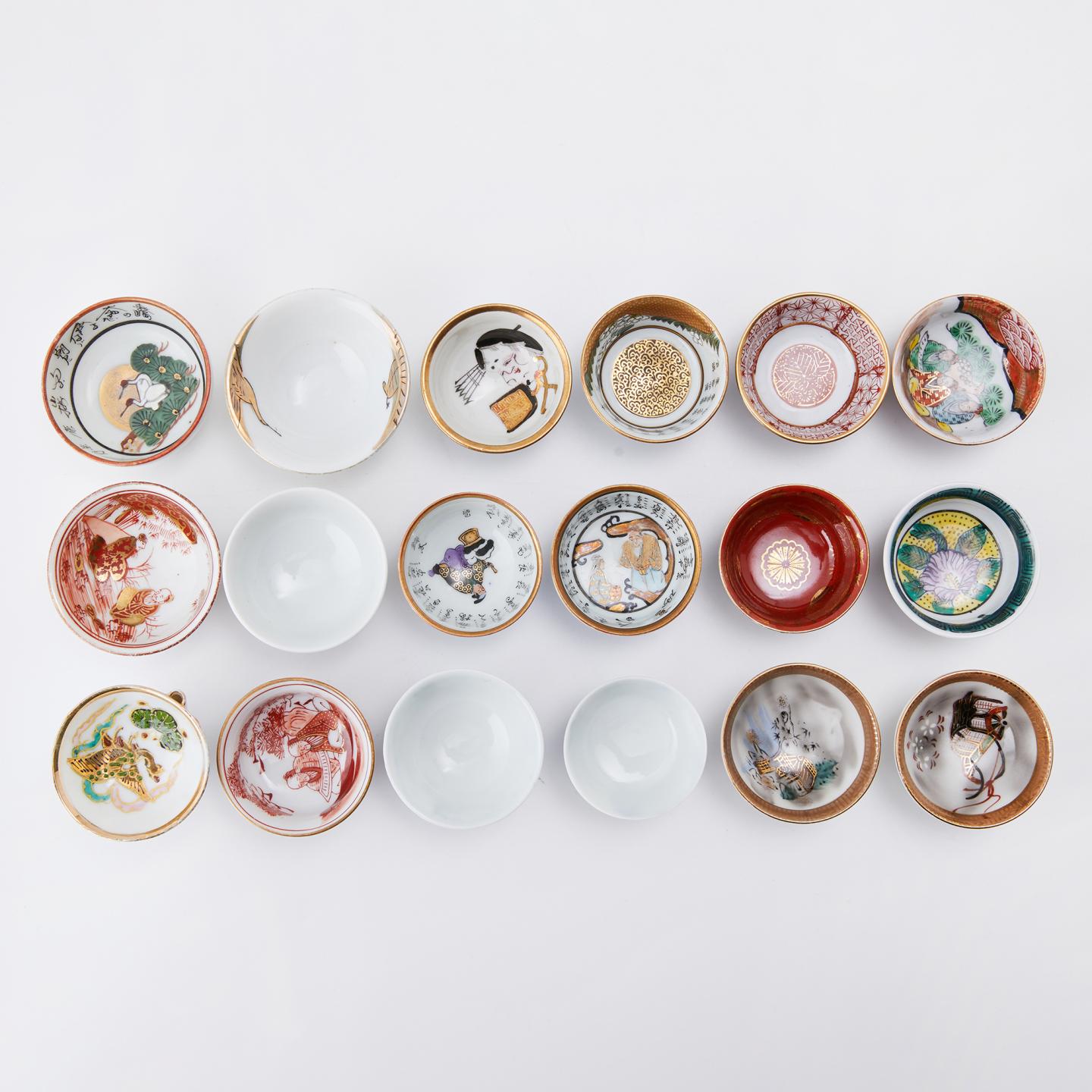 藏家释出｜明治时期 古九谷主人杯一组（18客）