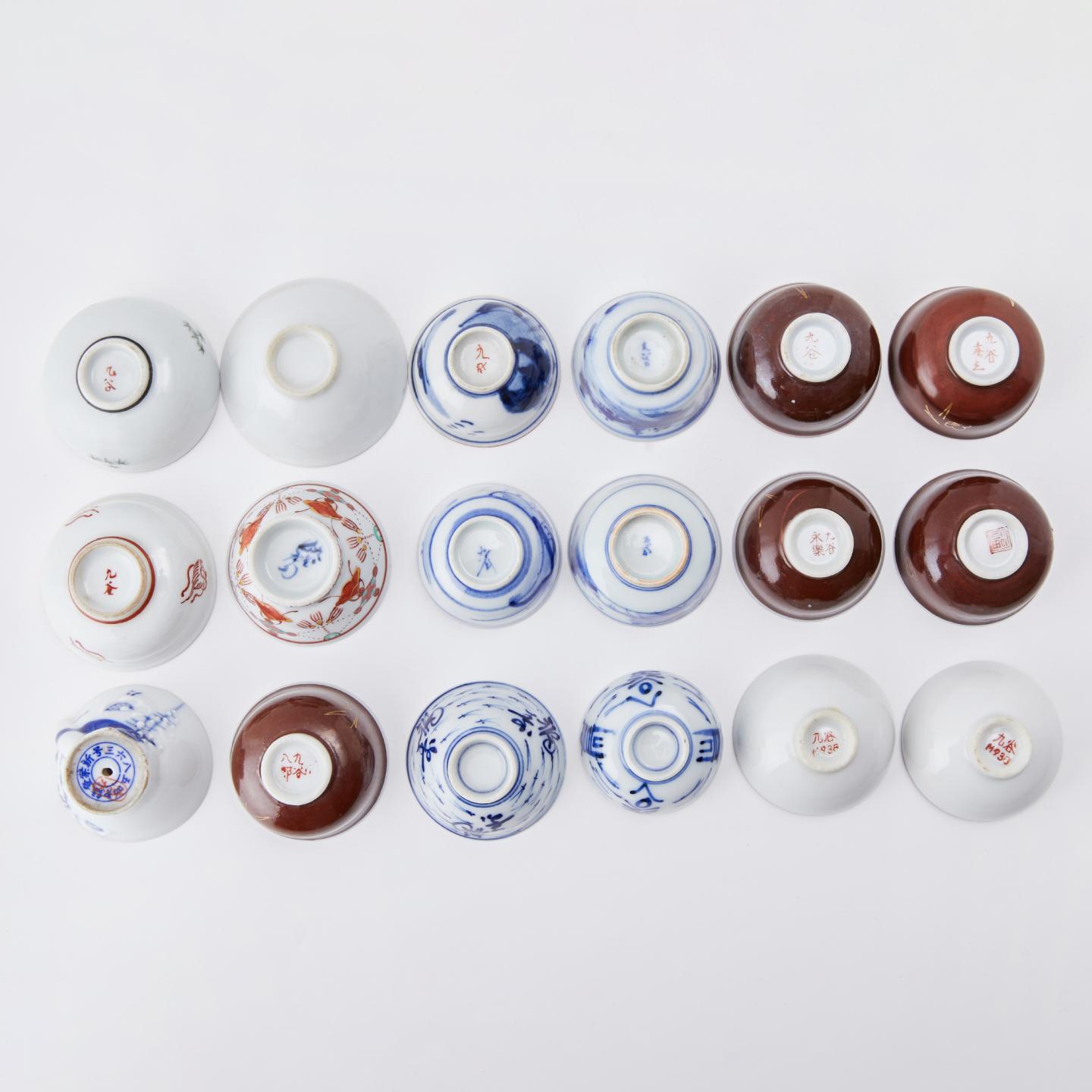 藏家释出｜明治时期 古九谷主人杯一组（18客）