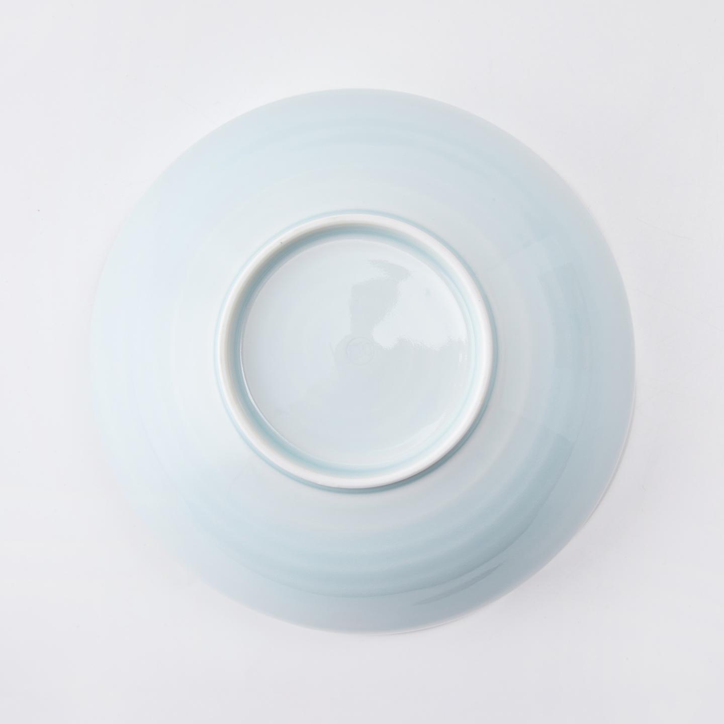 塚本快示｜昭和时期 暗刻缠枝纹青白瓷花口钵