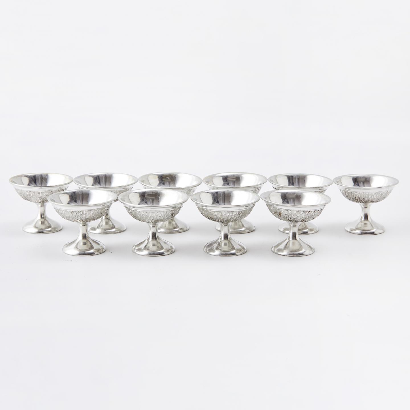 本锡锡半｜昭和时期 岩肌锤文锡制大套组