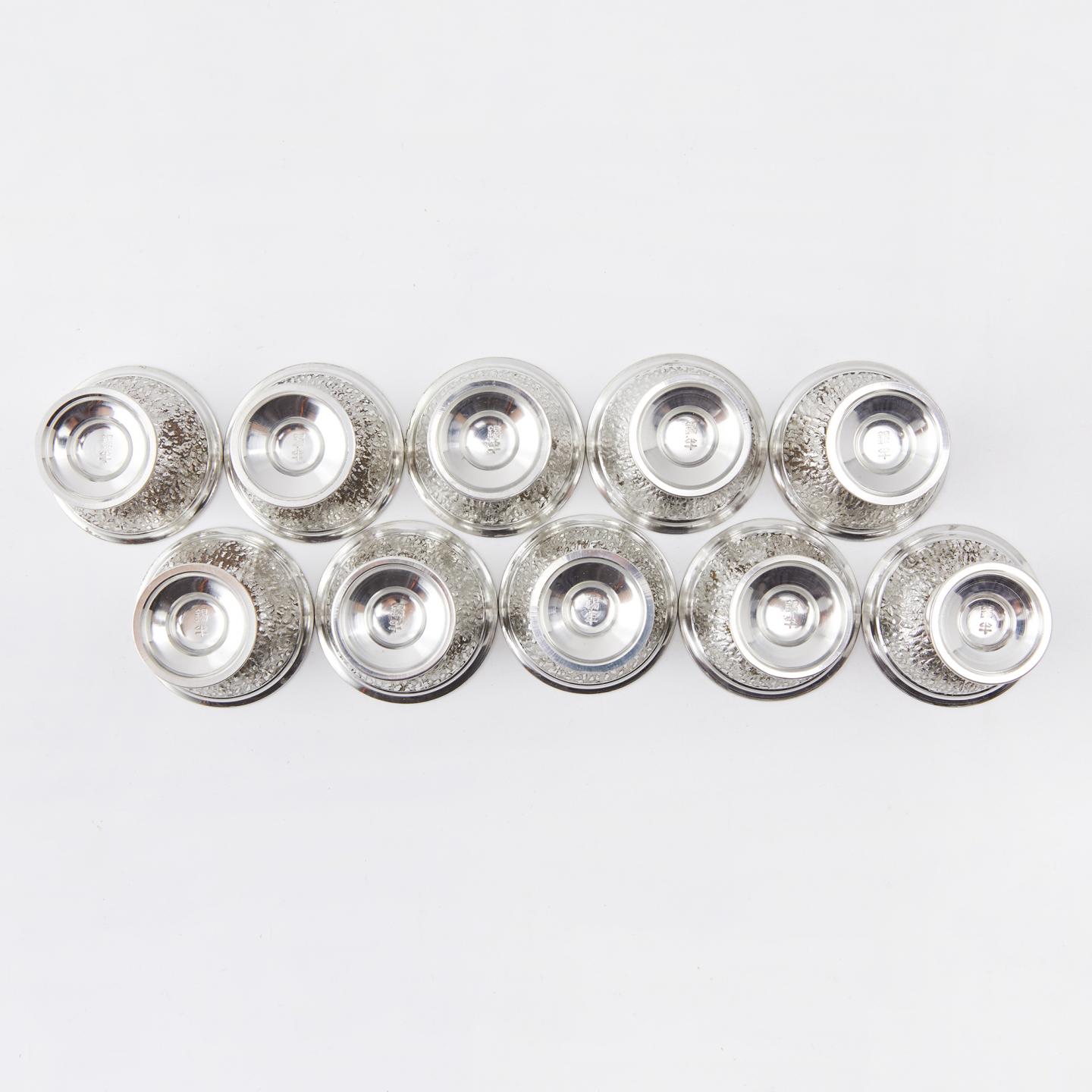 本锡锡半｜昭和时期 岩肌锤文锡制大套组