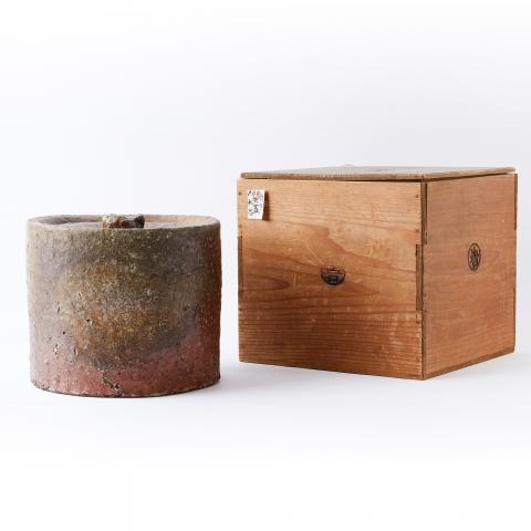 古信乐烧｜收藏级 江户时期 古信乐烧满石爆侘寂水指