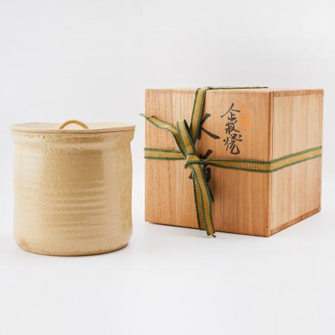 光峰造｜昭和时期 本手作异形橘皮水指