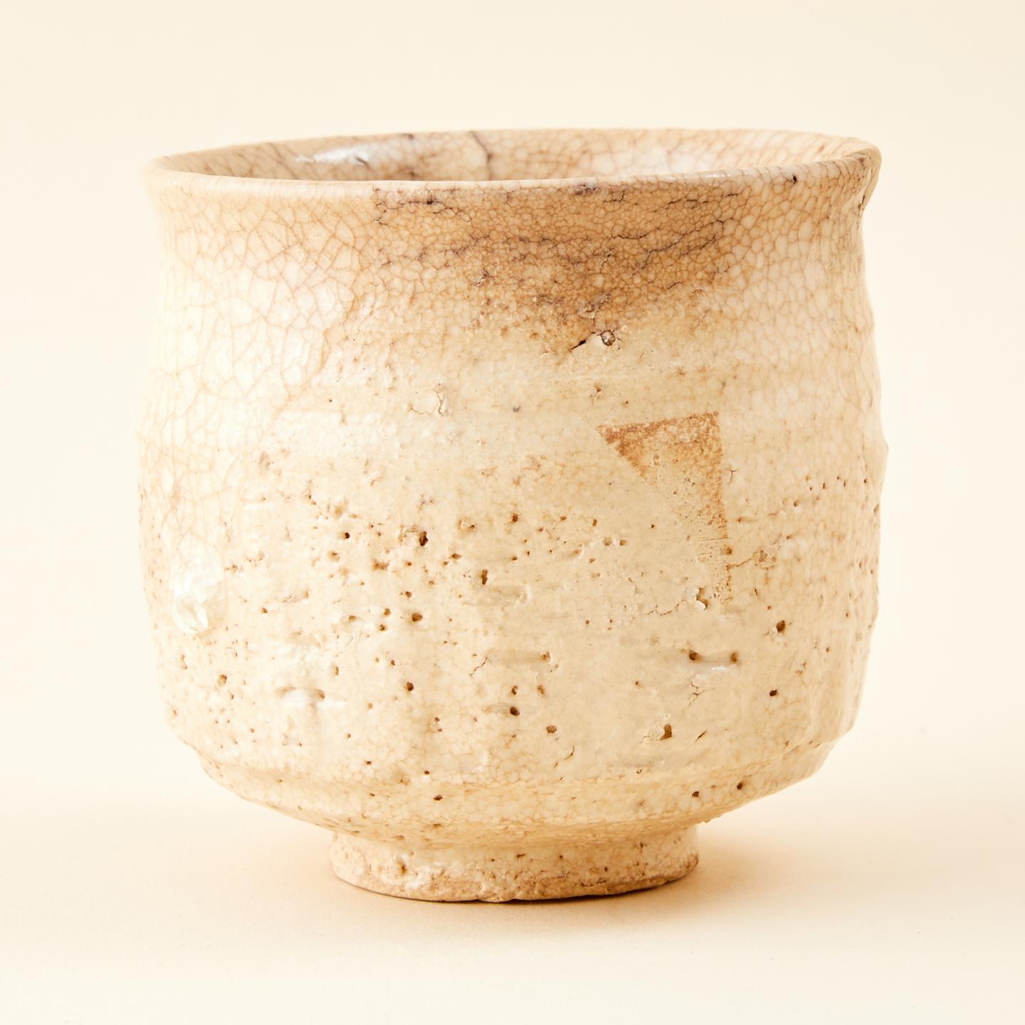 初代宫永东山｜明治时期 本手作侘寂萩茶碗