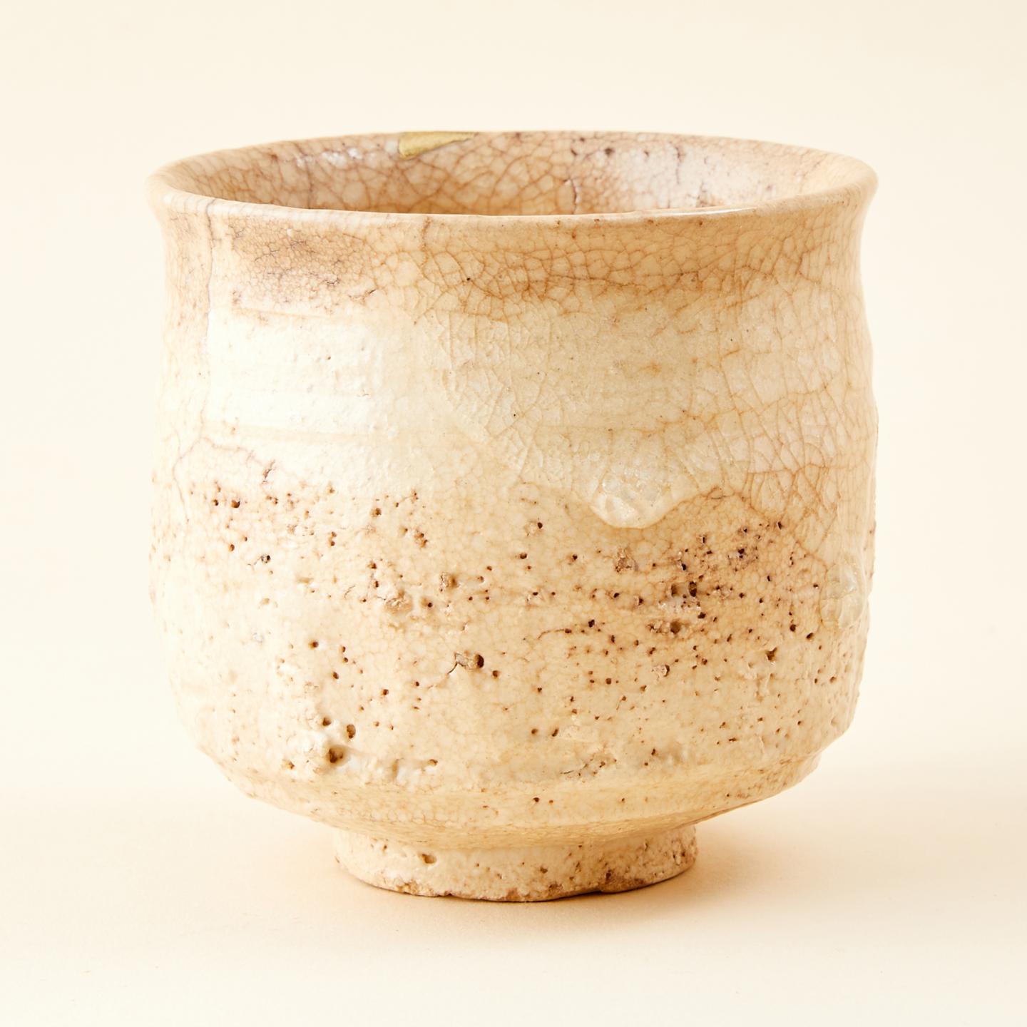 初代宫永东山｜明治时期 本手作侘寂萩茶碗