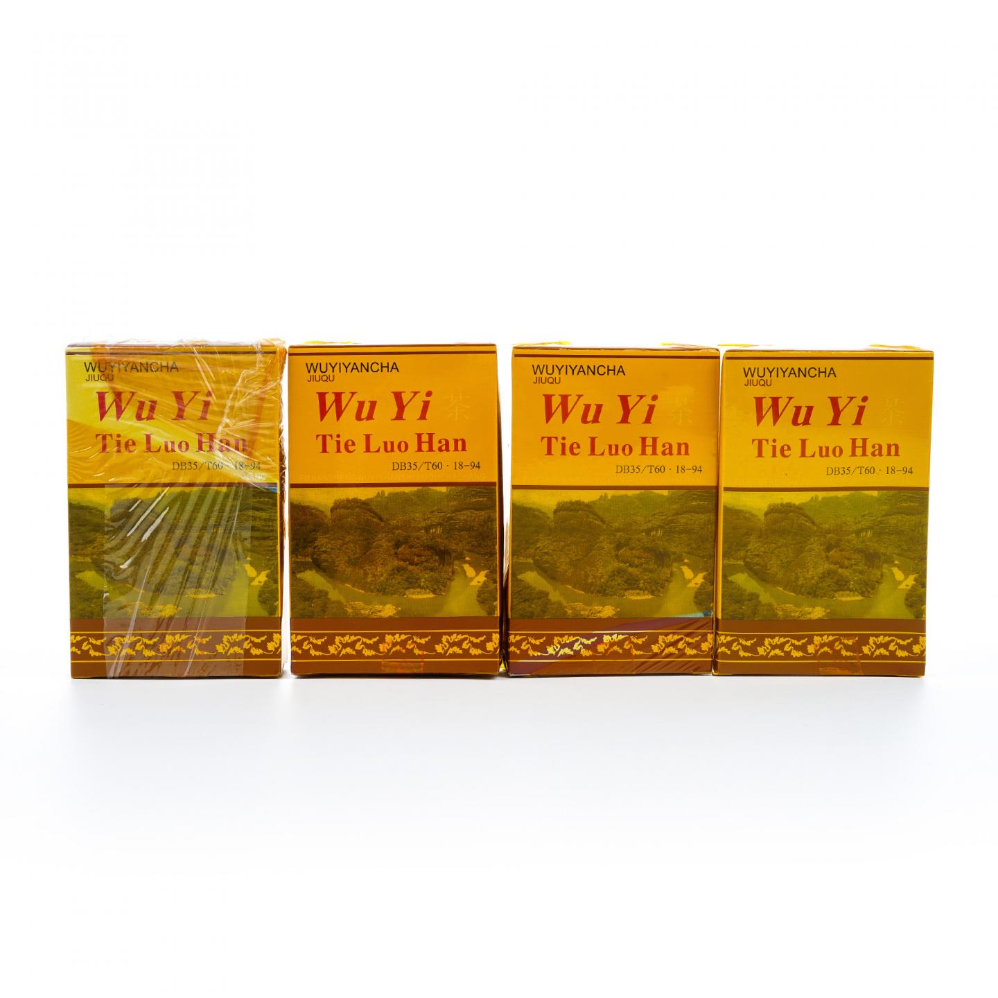 1999年 武夷山市九曲茶厂 正岩精品铁罗汉 4盒*50克