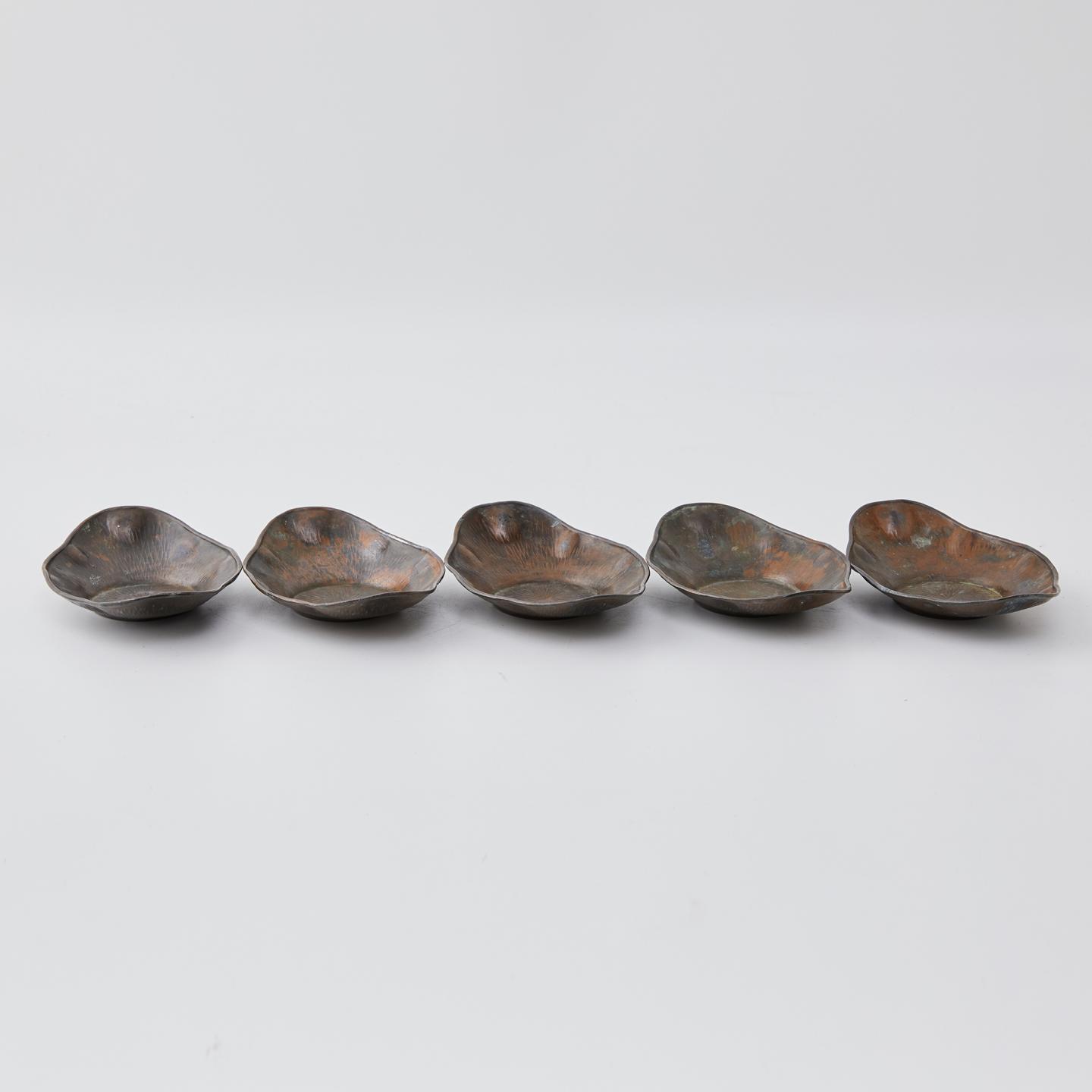 日本回流｜明治时期 荷叶形卷边老锡托 5客