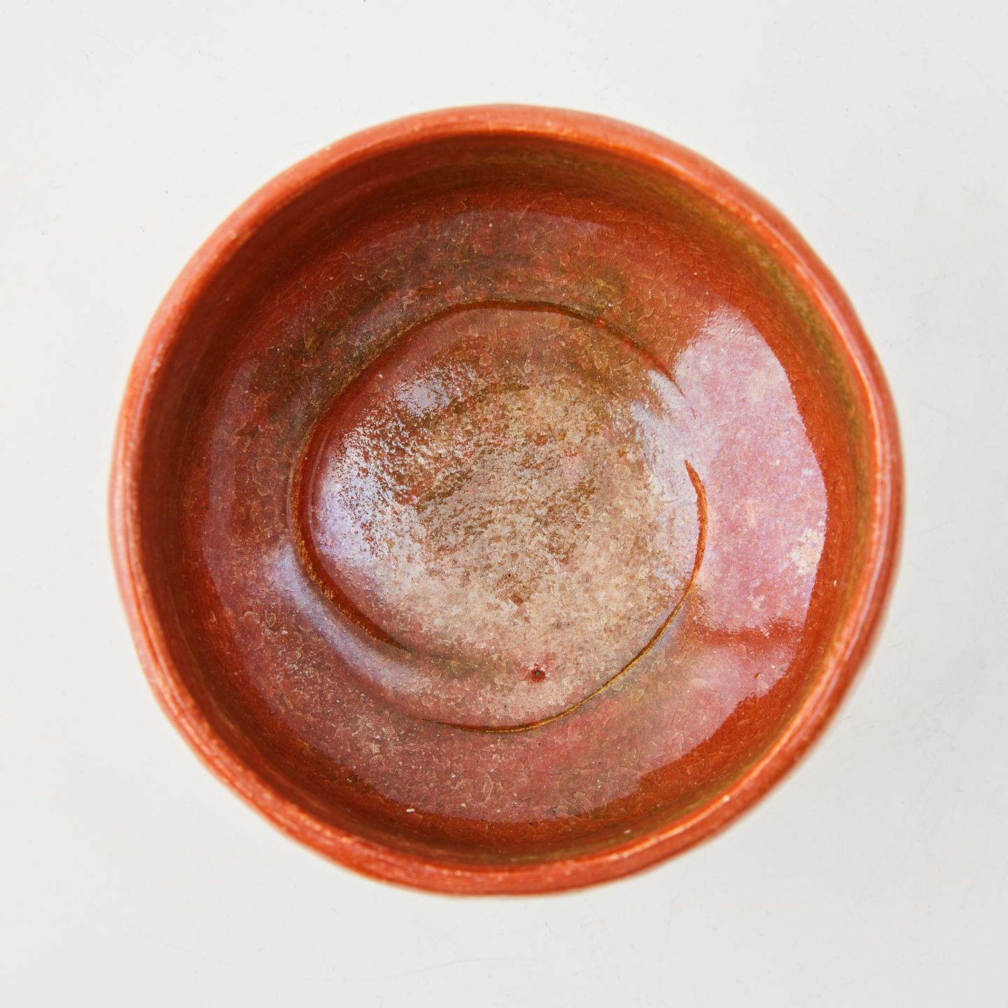 绿山造｜大正时期 耀彩泪釉赤乐茶碗