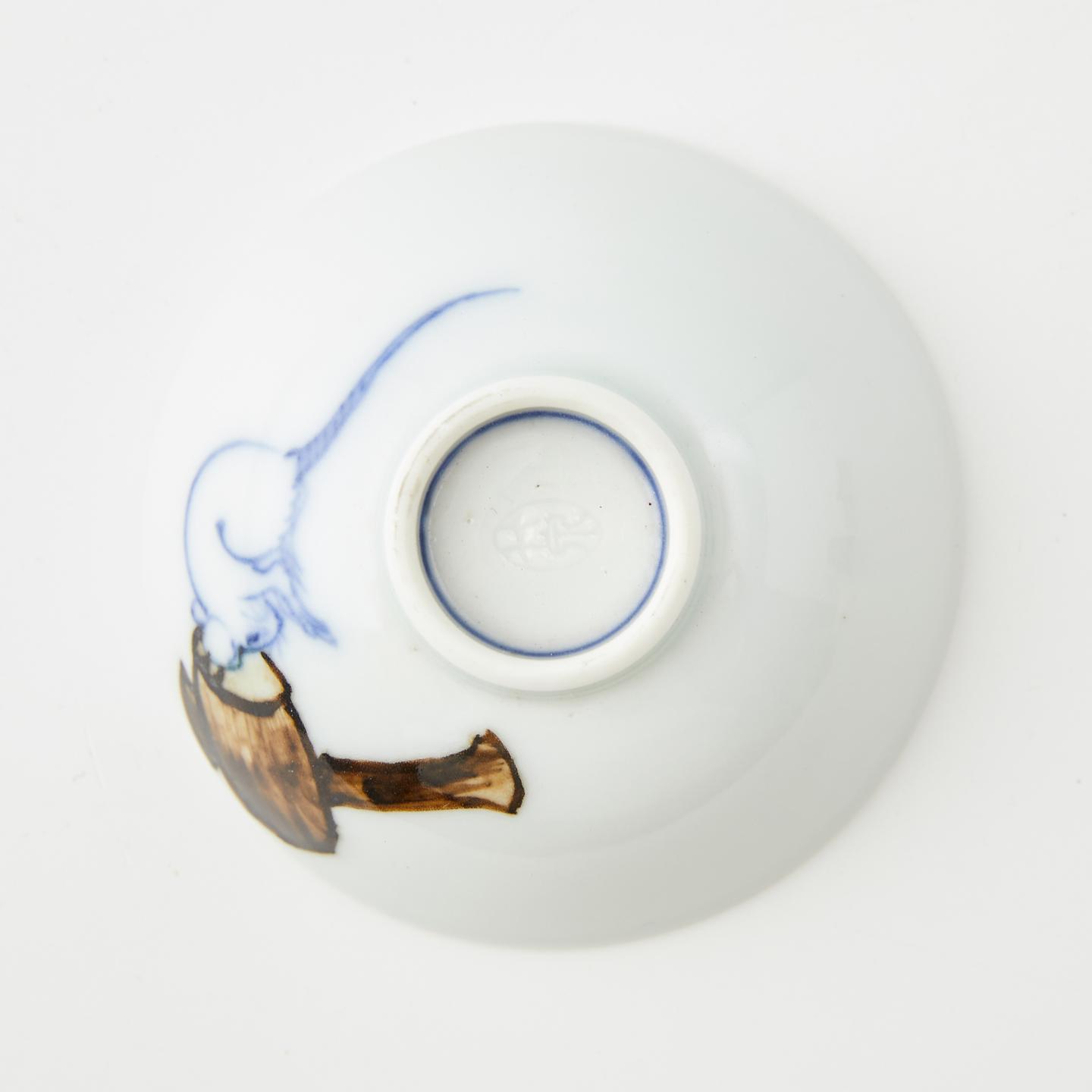 三浦竹泉|昭和时期 手绘福锤子鼠干支主人杯