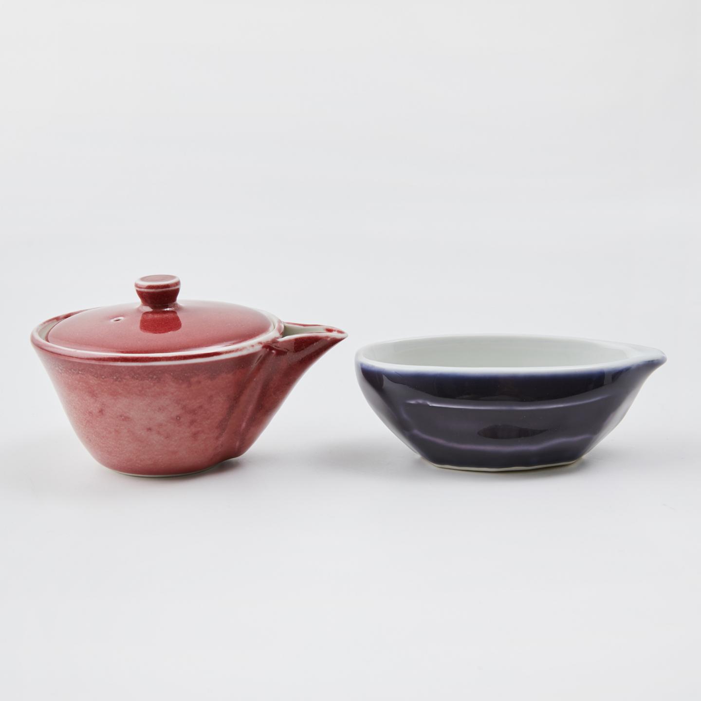 七十四代朝日丰斋|昭和时期 七彩耀变茶具套组