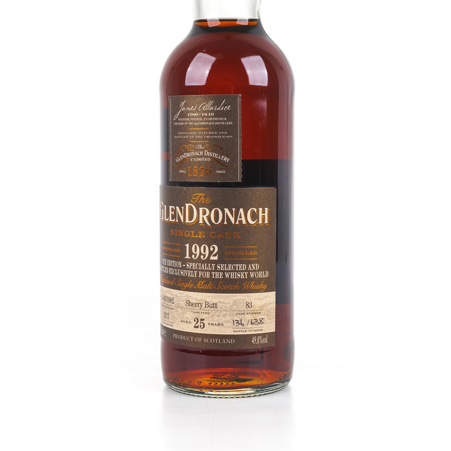 Glendronach 格兰多纳 25年 1992-2017 雪莉单桶#83