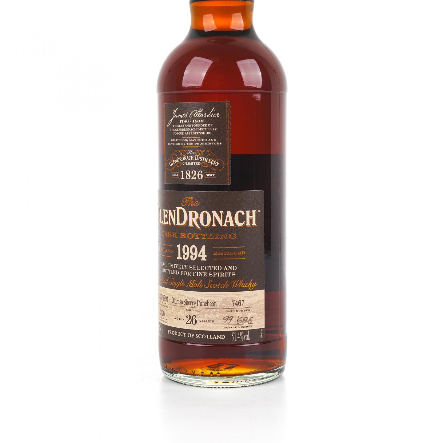 Glendronach 格兰多纳 26年 1994-2020 雪莉桶#7467