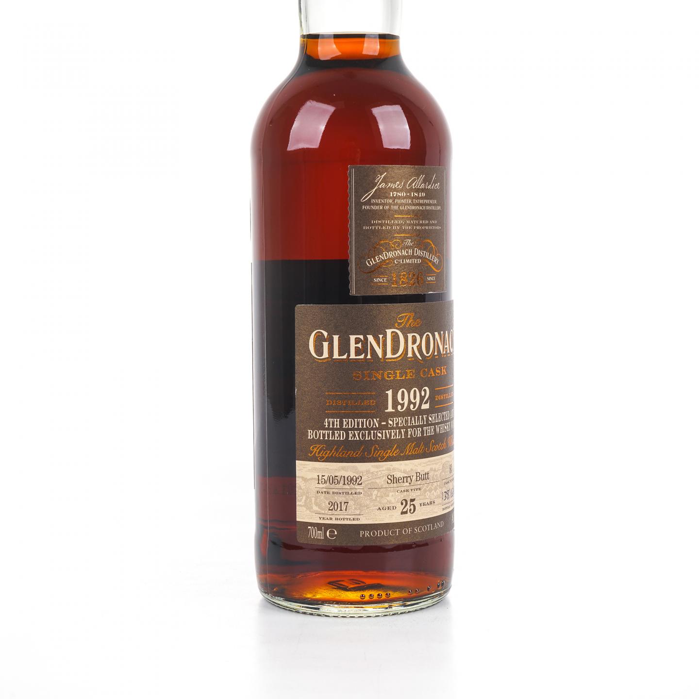 Glendronach 格兰多纳 25年 1992-2017 雪莉桶 单桶#83
