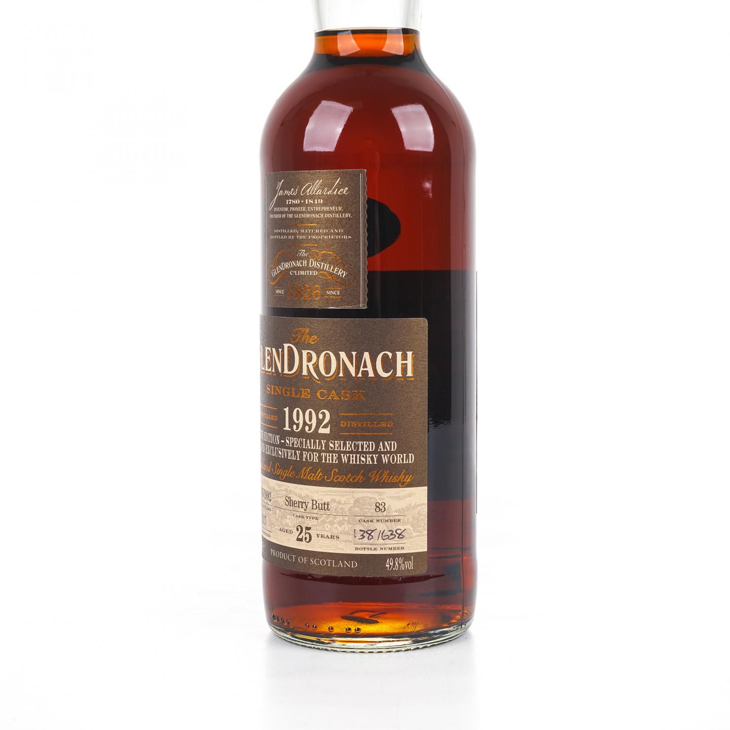 Glendronach 格兰多纳 25年 1992-2017 雪莉桶 单桶#83