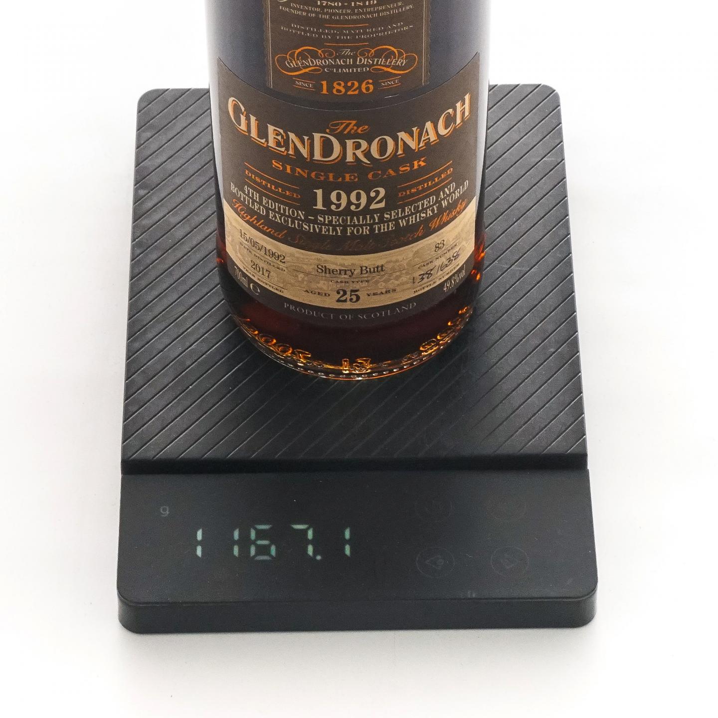 Glendronach 格兰多纳 25年 1992-2017 雪莉桶 单桶#83