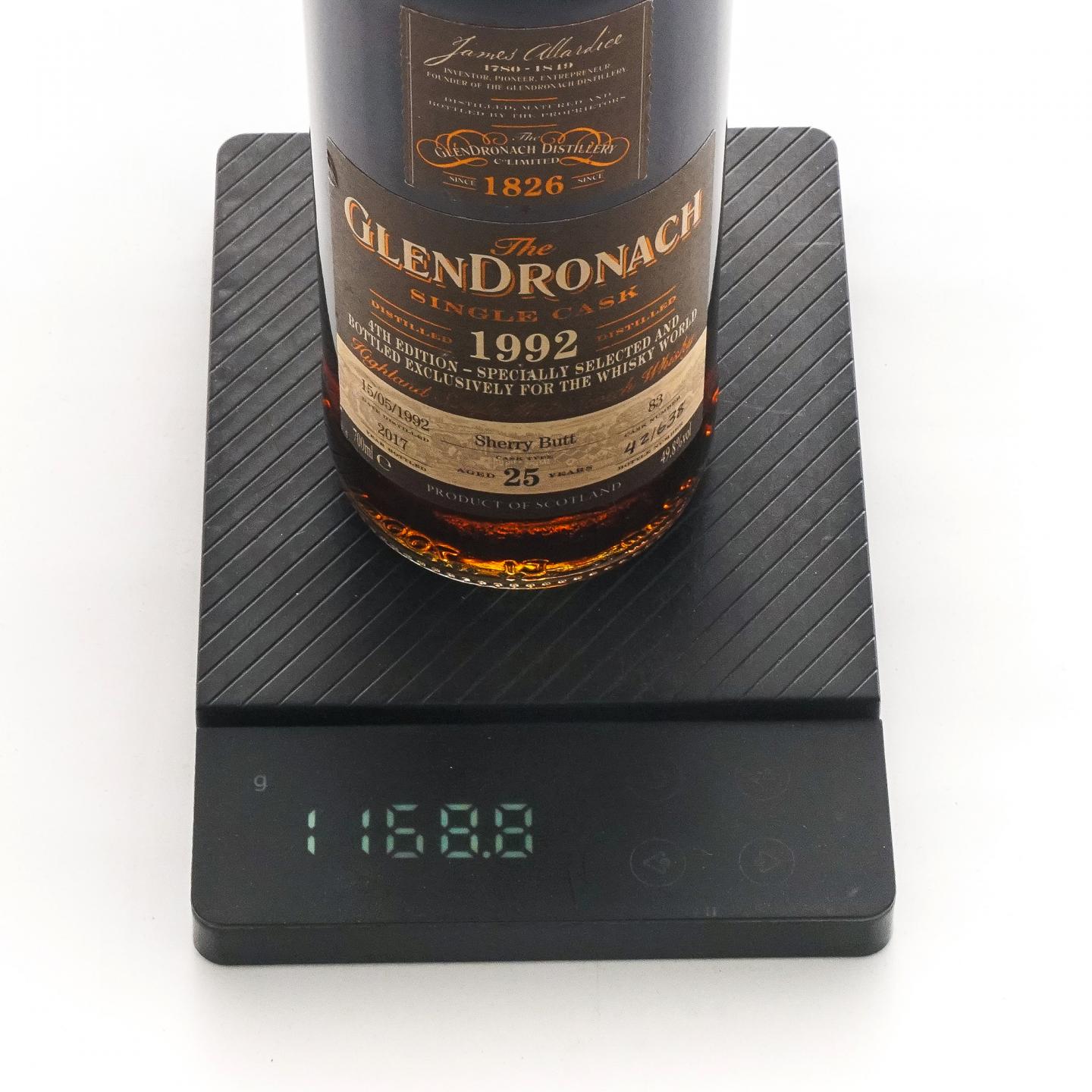 Glendronach 格兰多纳 25年 1992-2017 雪莉桶#83 单桶