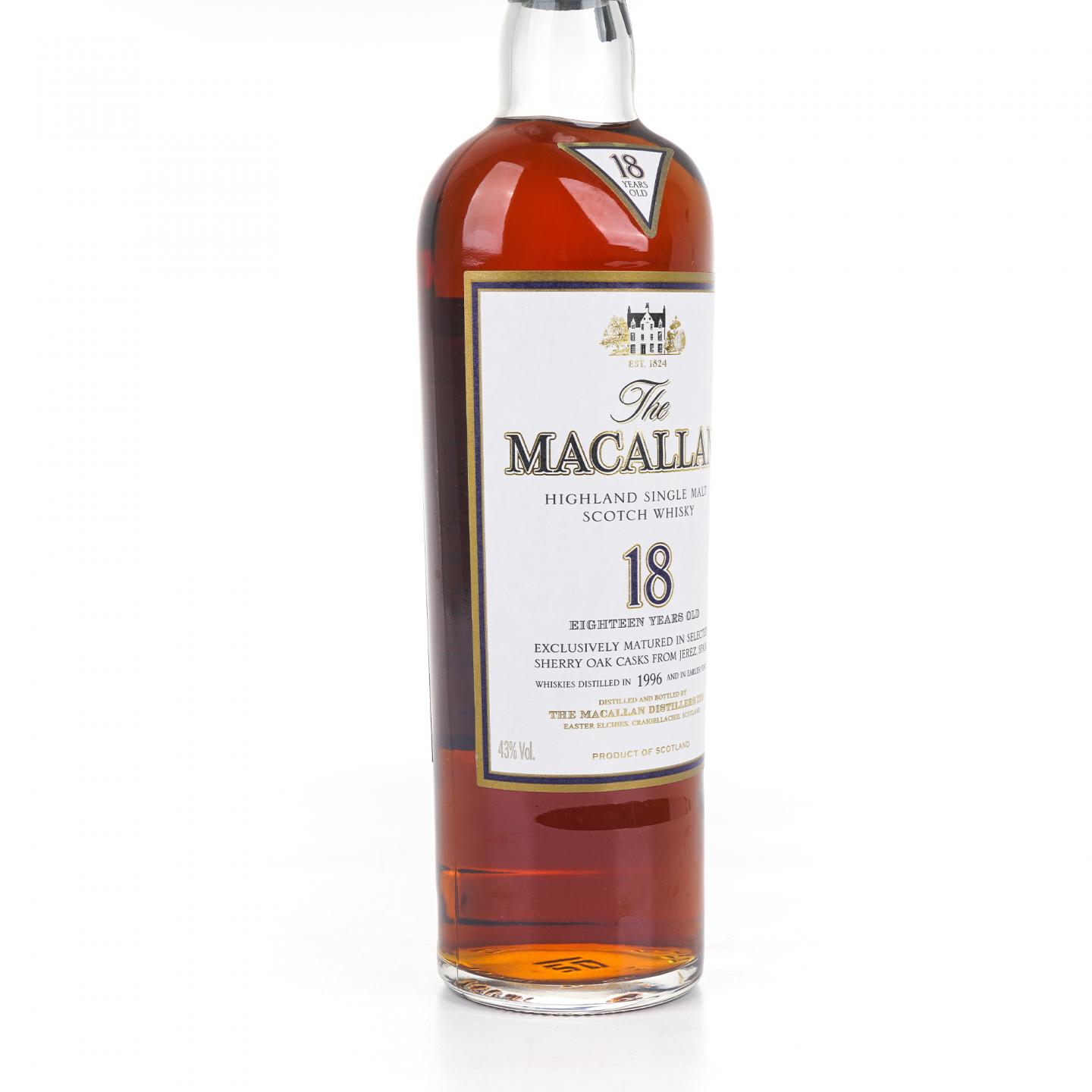 Macallan 麦卡伦 18年 1996 雪莉桶 700ML