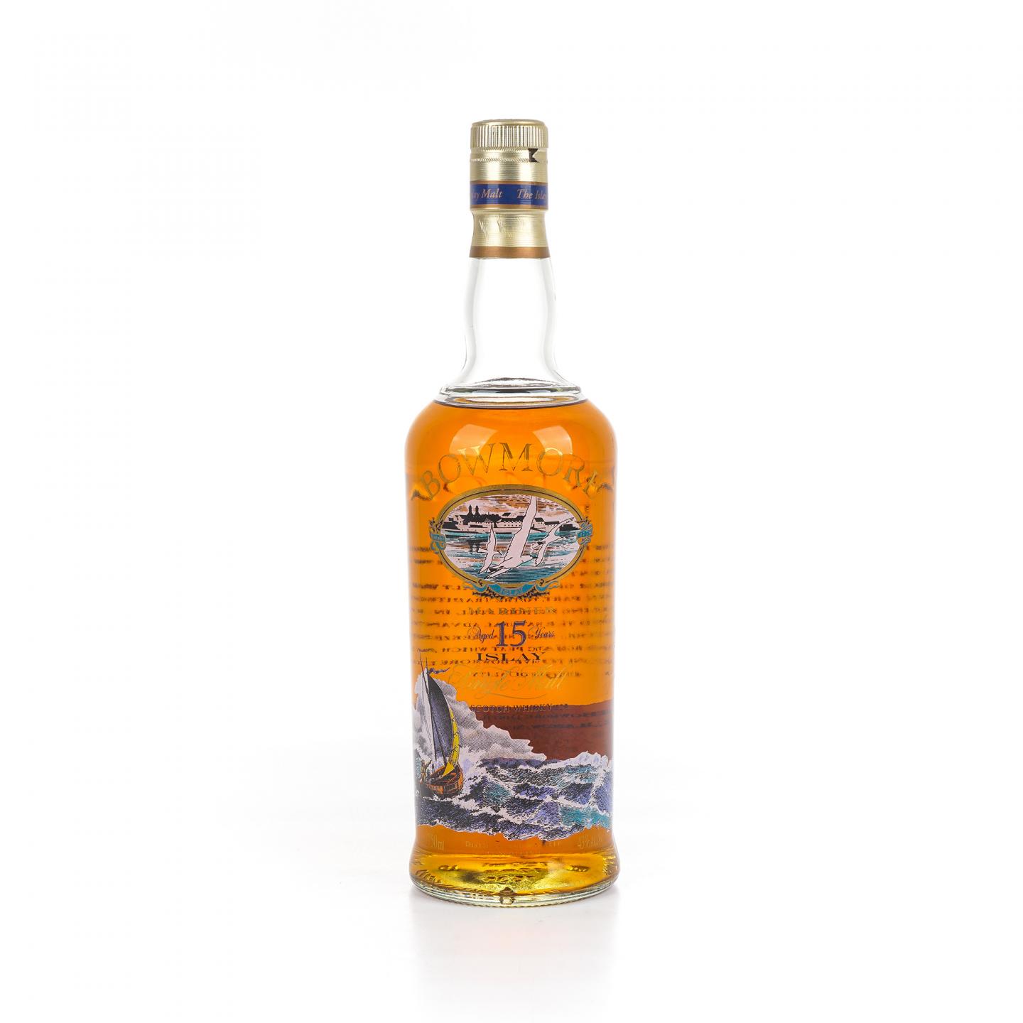Bowmore 波摩 15年 Mariner 透明海鸥标 圆筒 750ML