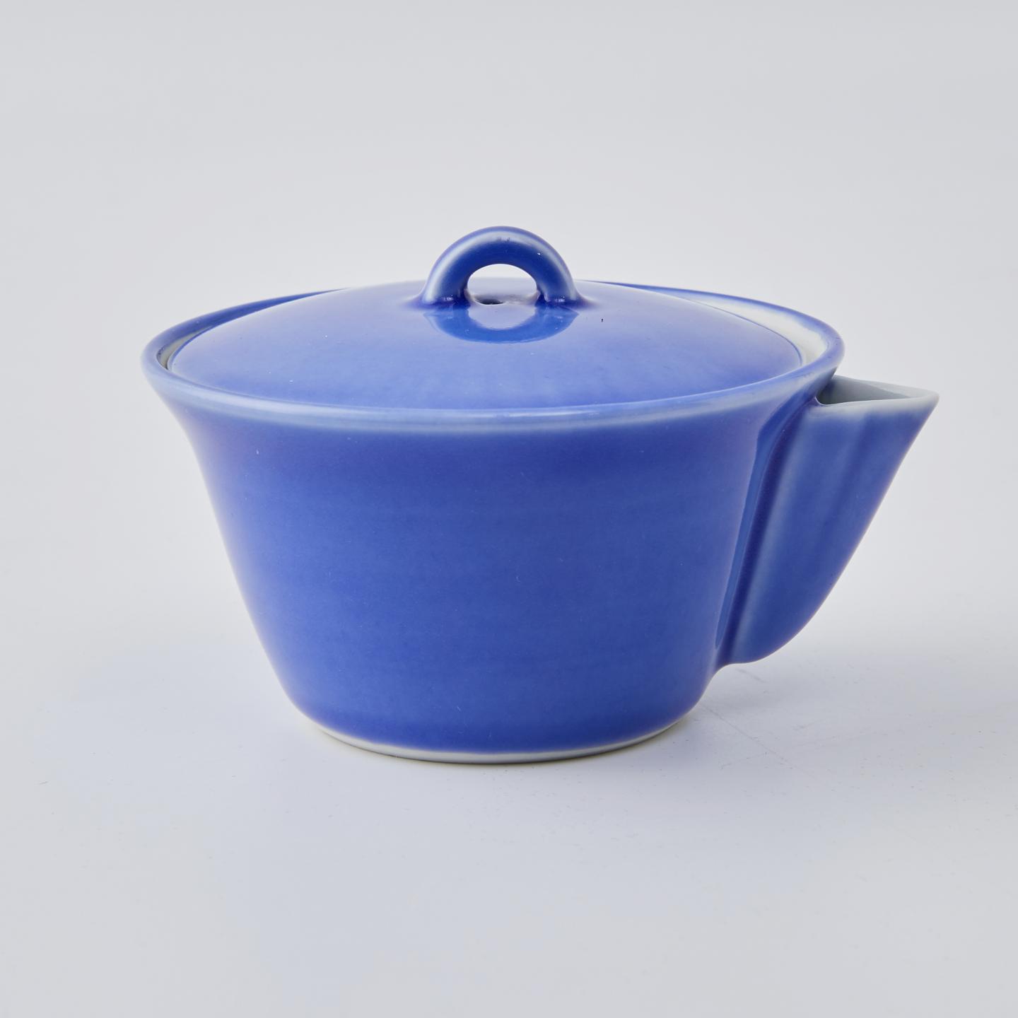 平安龙岳|昭和时期 单色蓝釉宝瓶