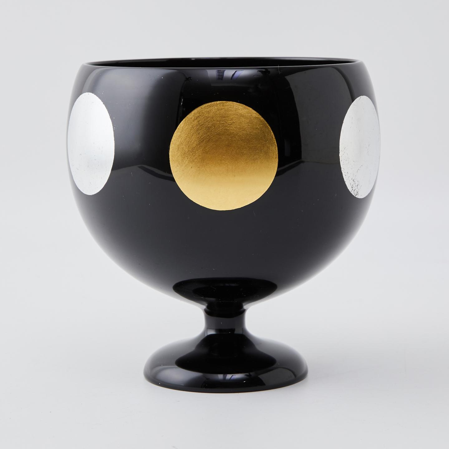 人间国宝平安象彦｜昭和时期 木胎大漆金银莳绘好日杯/杯洗