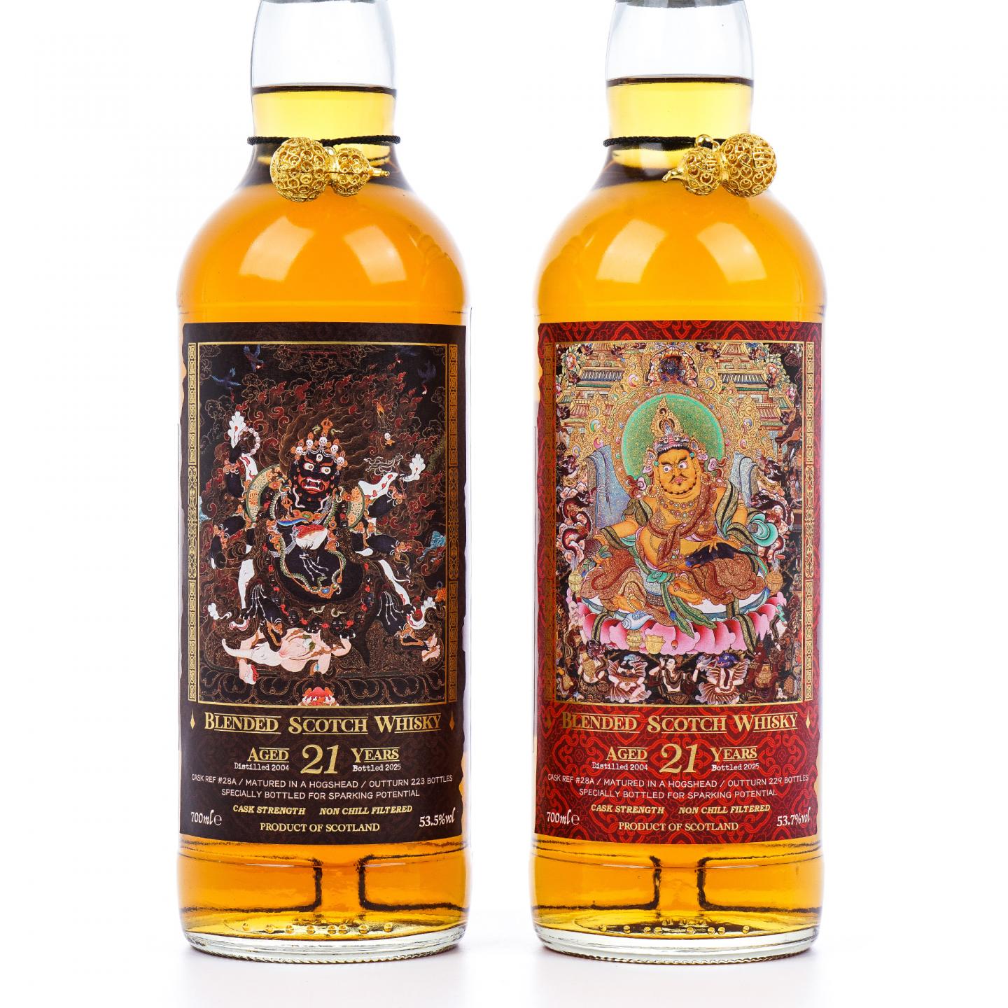 苏格兰调和威士忌 21年 2004-2025 馆藏唐卡艺术系列 桶强 2瓶组*700ml