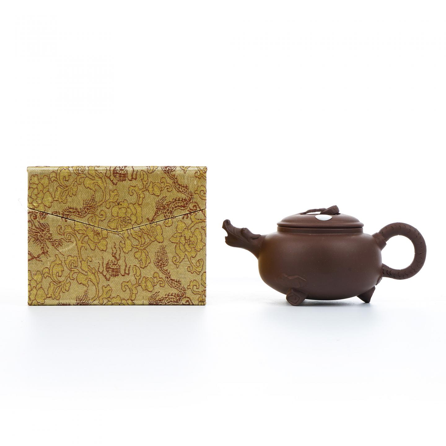 老一厂壶 龙团壶 紫砂壶 约90年代 约420cc 约高91mm