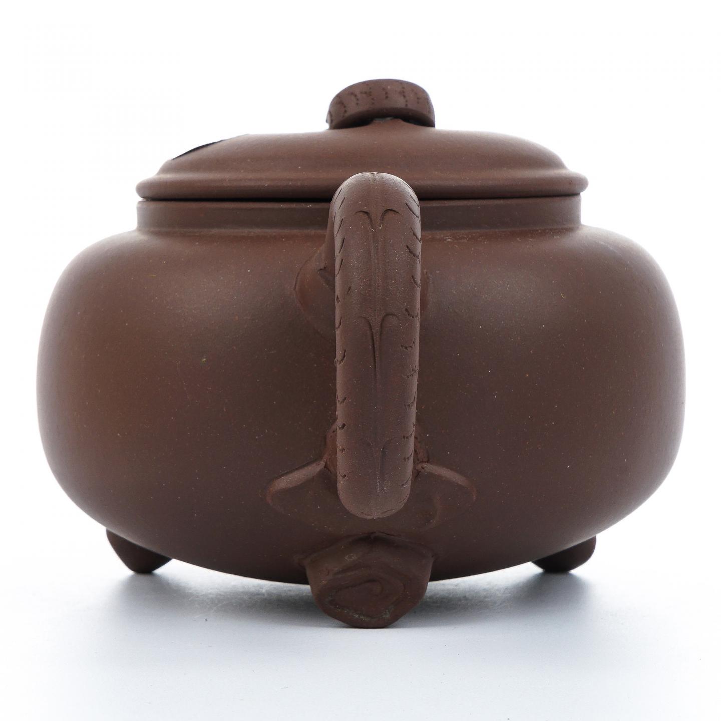 老一厂壶 龙团壶 紫砂壶 约90年代 约420cc 约高91mm