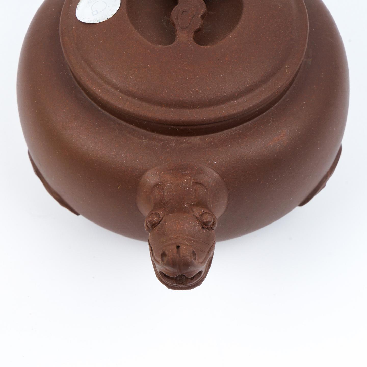 老一厂壶 龙团壶 紫砂壶 约90年代 约420cc 约高91mm