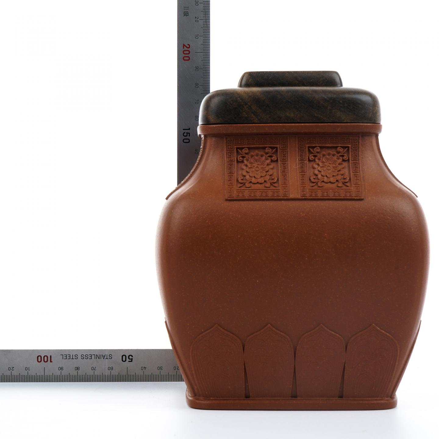 毛军慧（九瀚） 宫廷贴花茶叶罐 当代 约高188mm