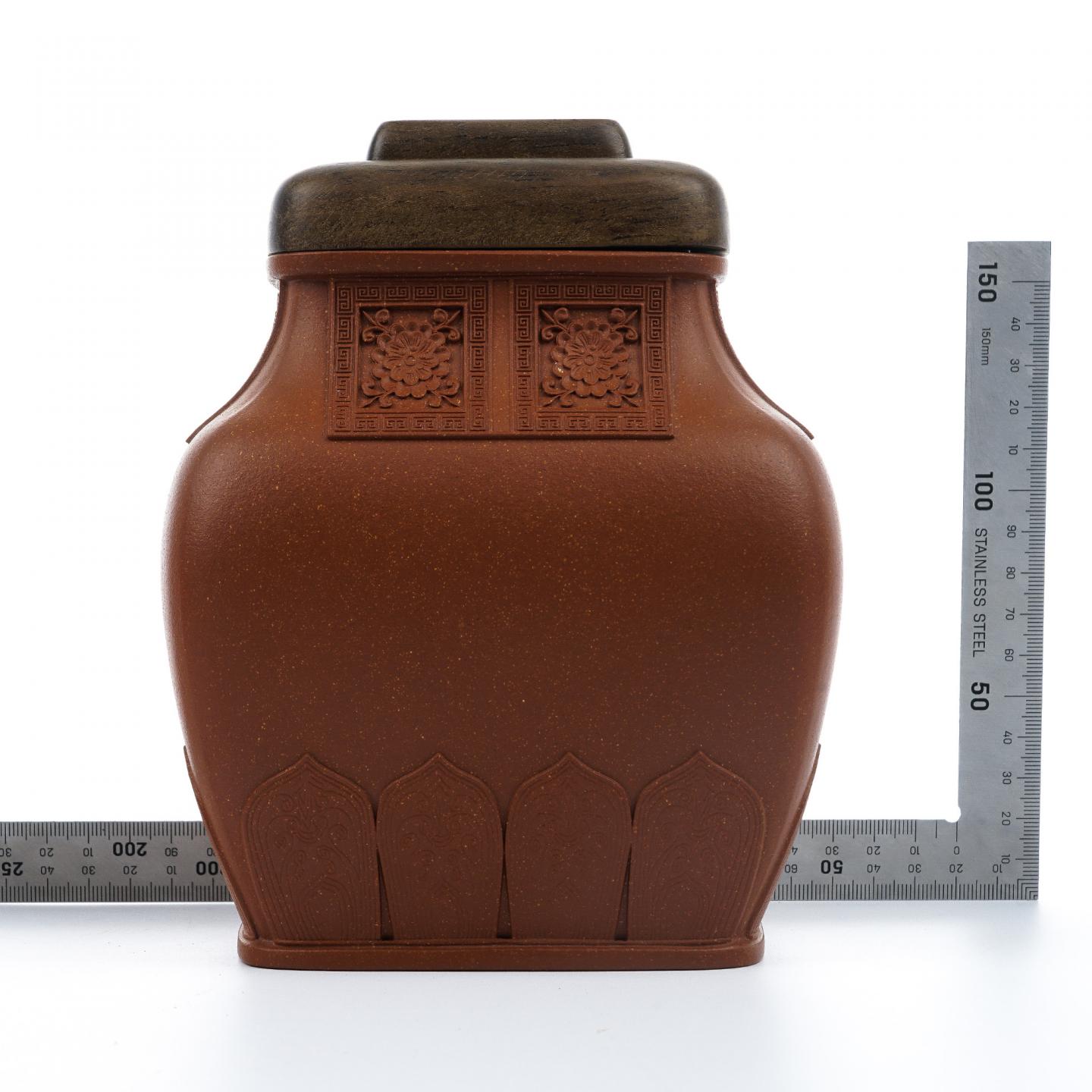 毛军慧（九瀚） 宫廷贴花茶叶罐 当代 约高188mm